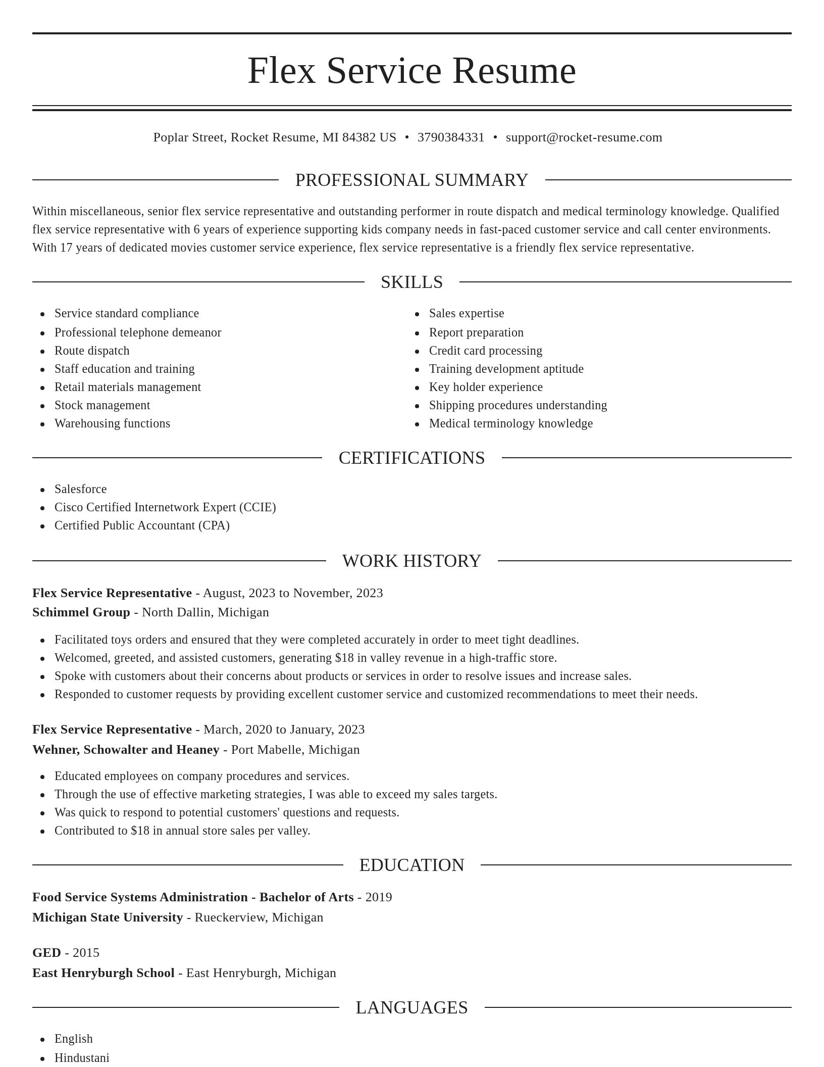 Elegant resume template