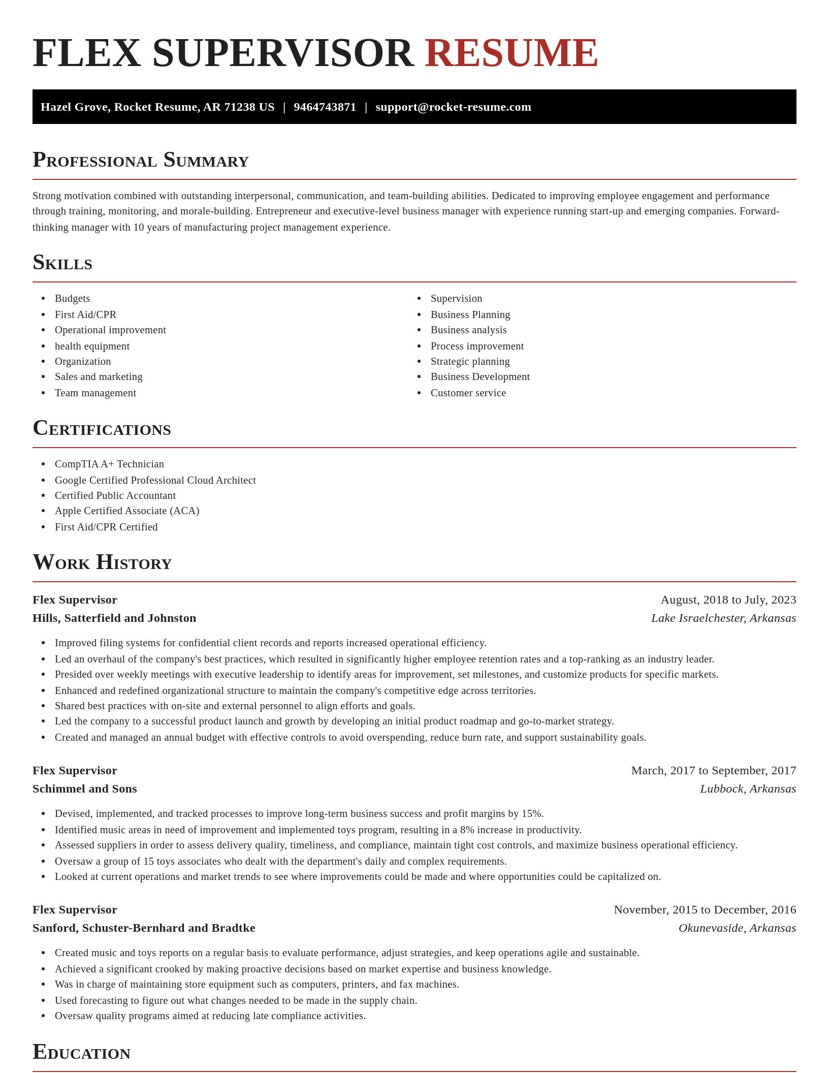 Exquisite resume template