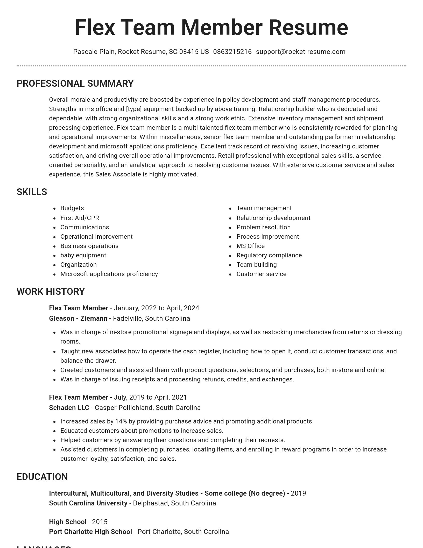 Brilliant resume template