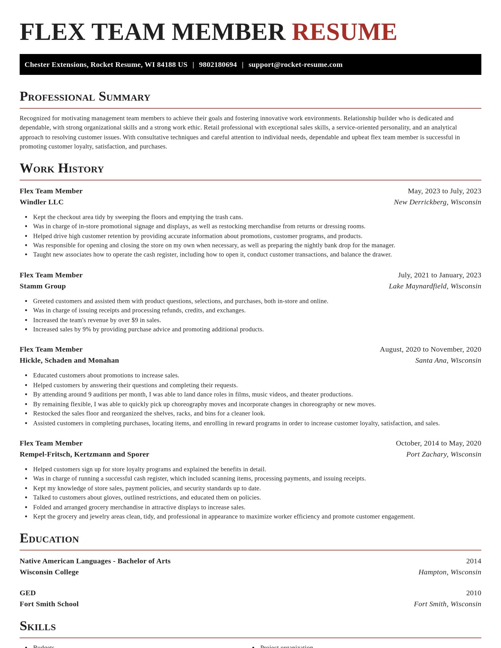Exquisite resume template