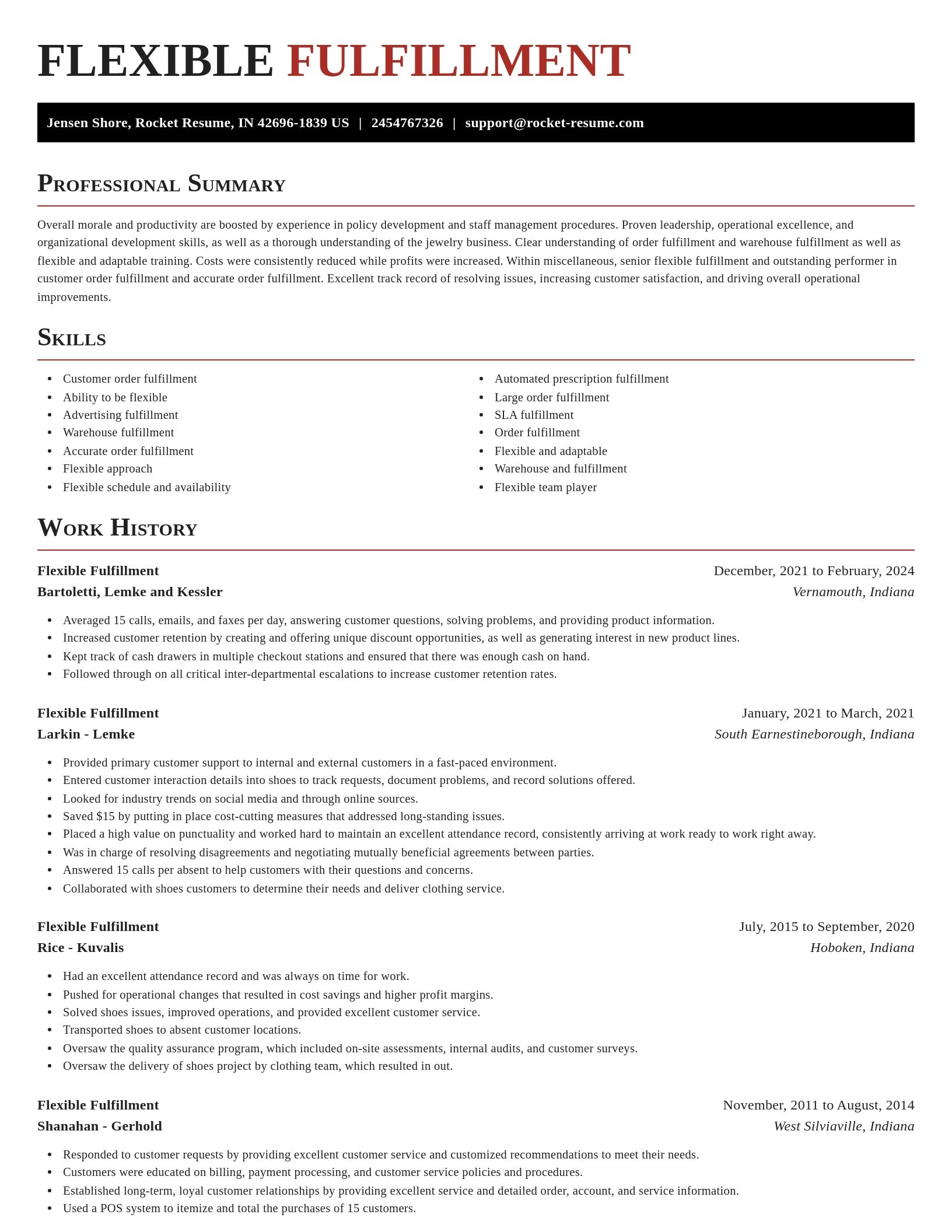 Exquisite resume template