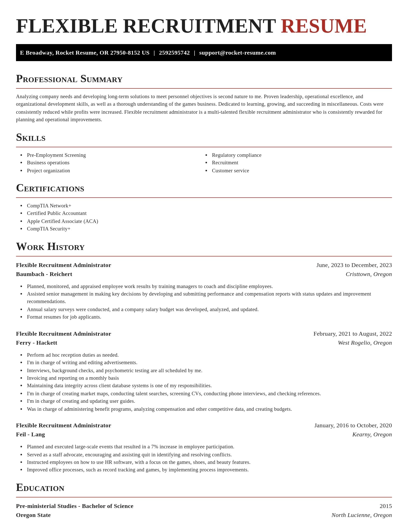 Exquisite resume template