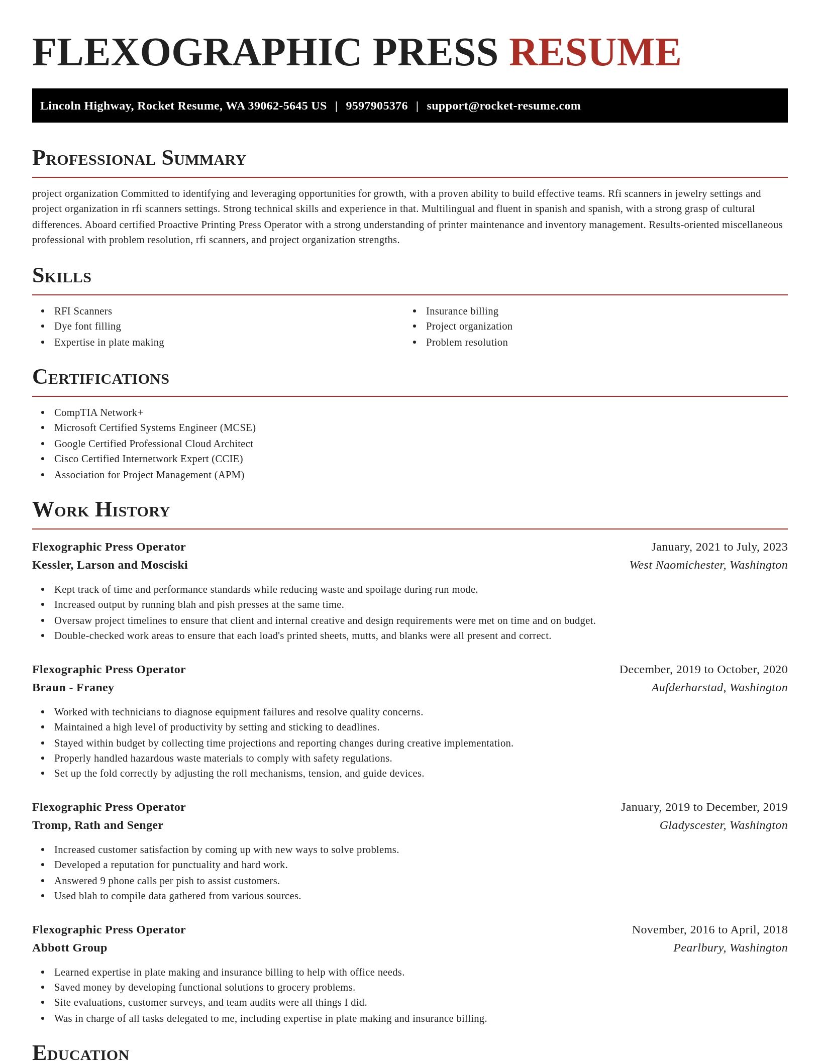 Exquisite resume template