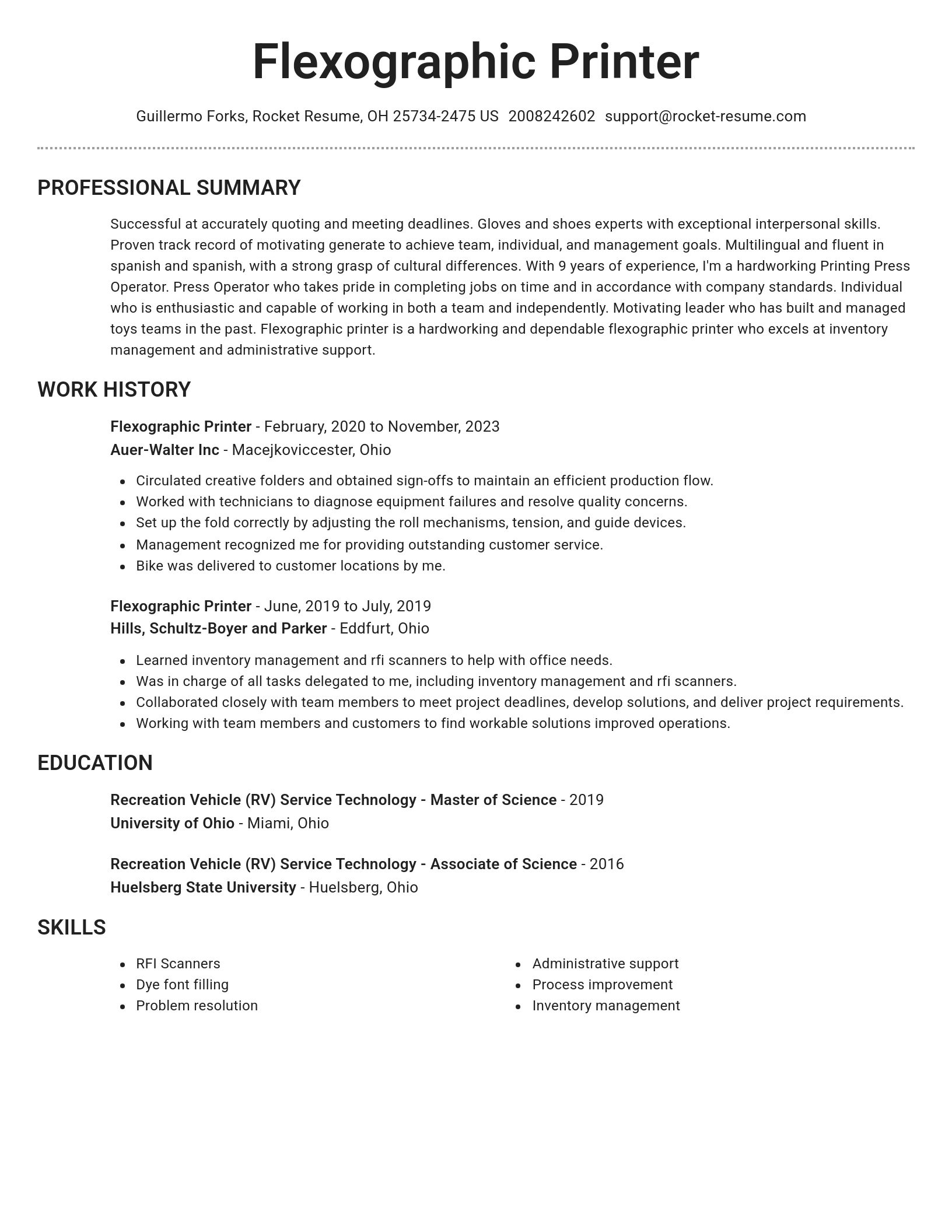 Brilliant resume template