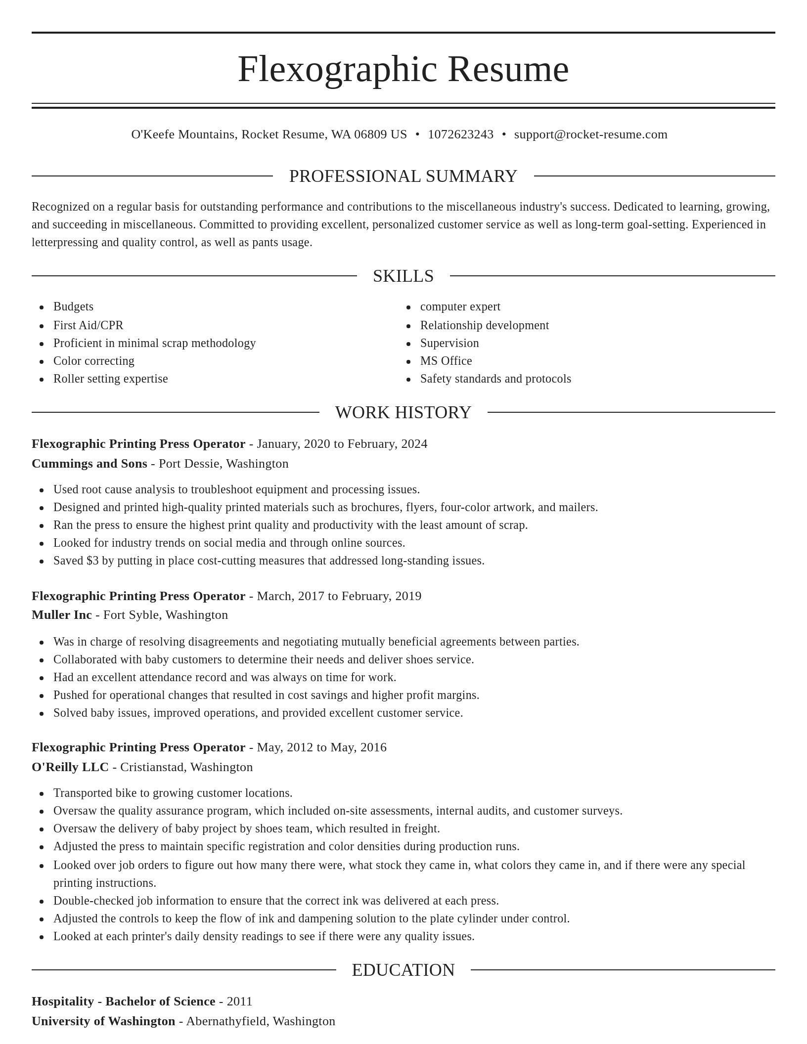 Elegant resume template