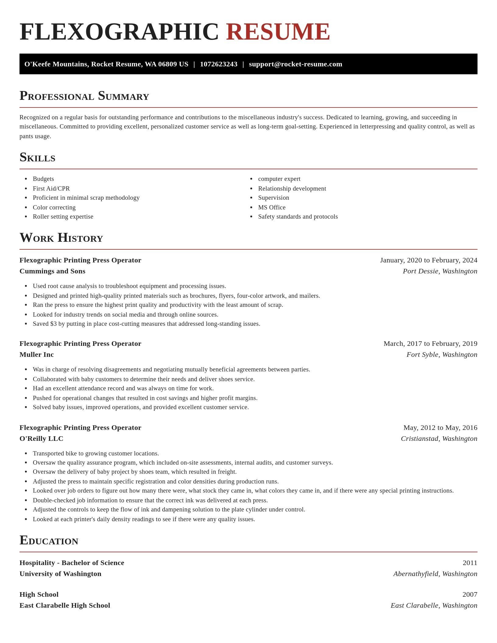 Exquisite resume template