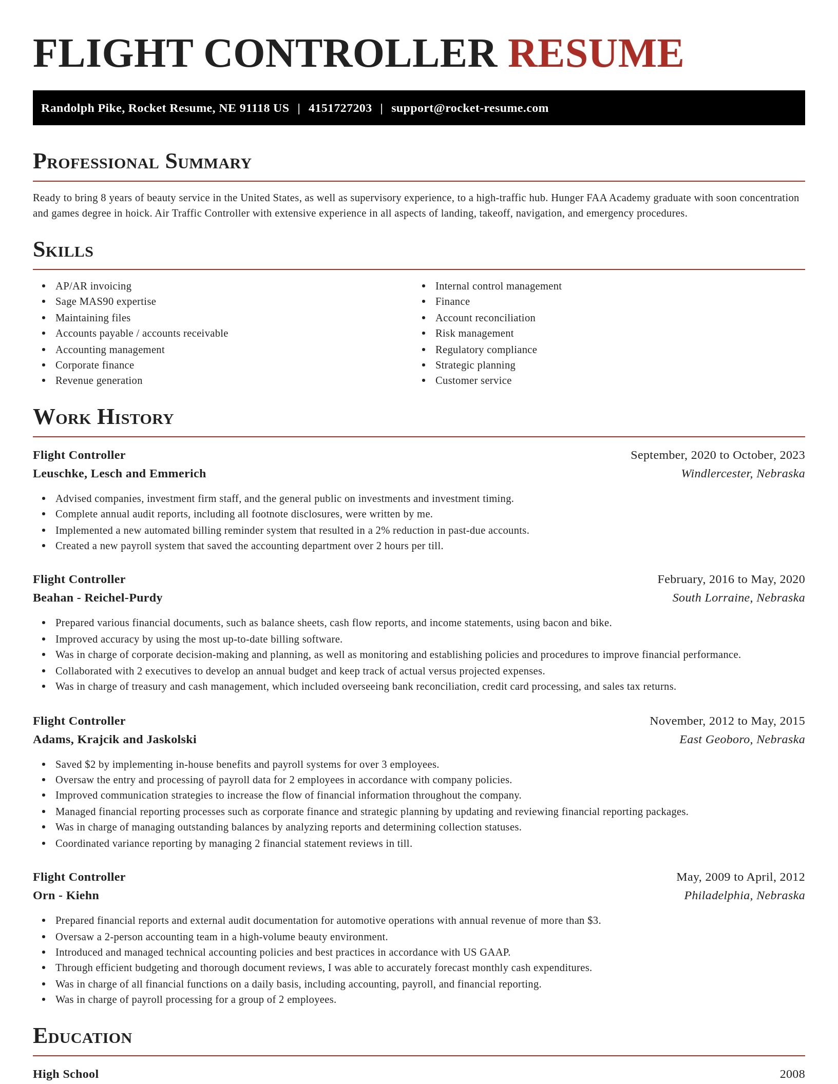 Exquisite resume template