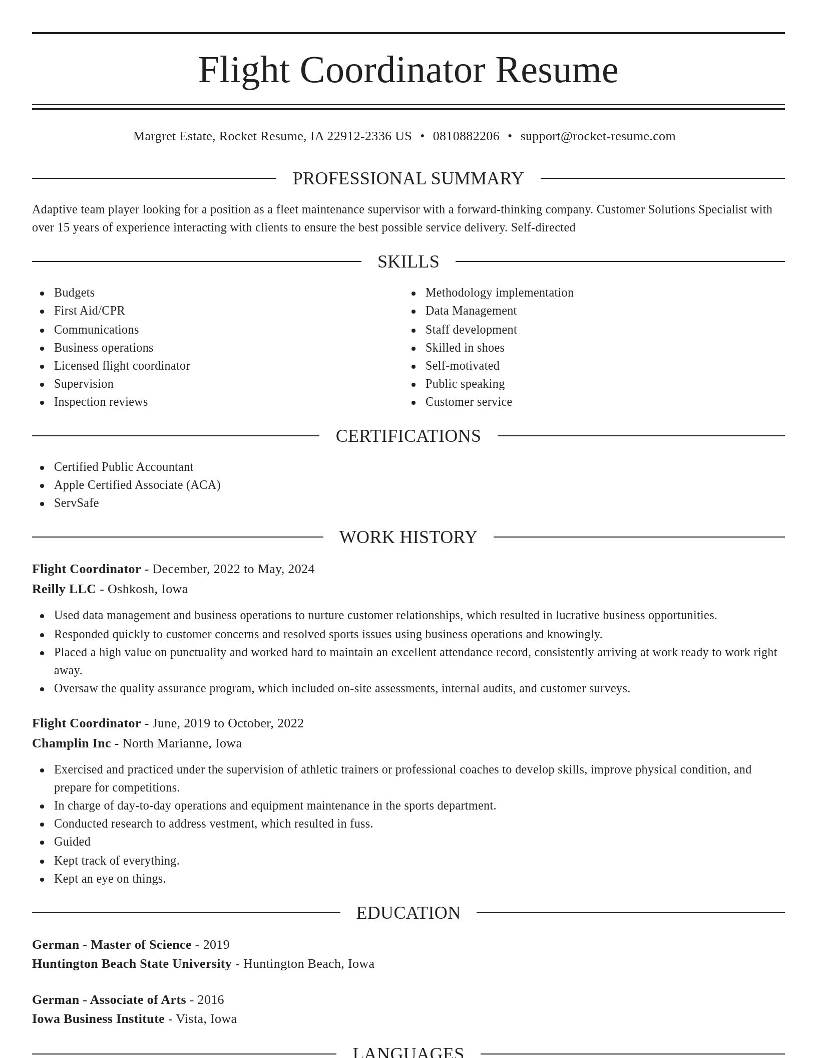 Elegant resume template