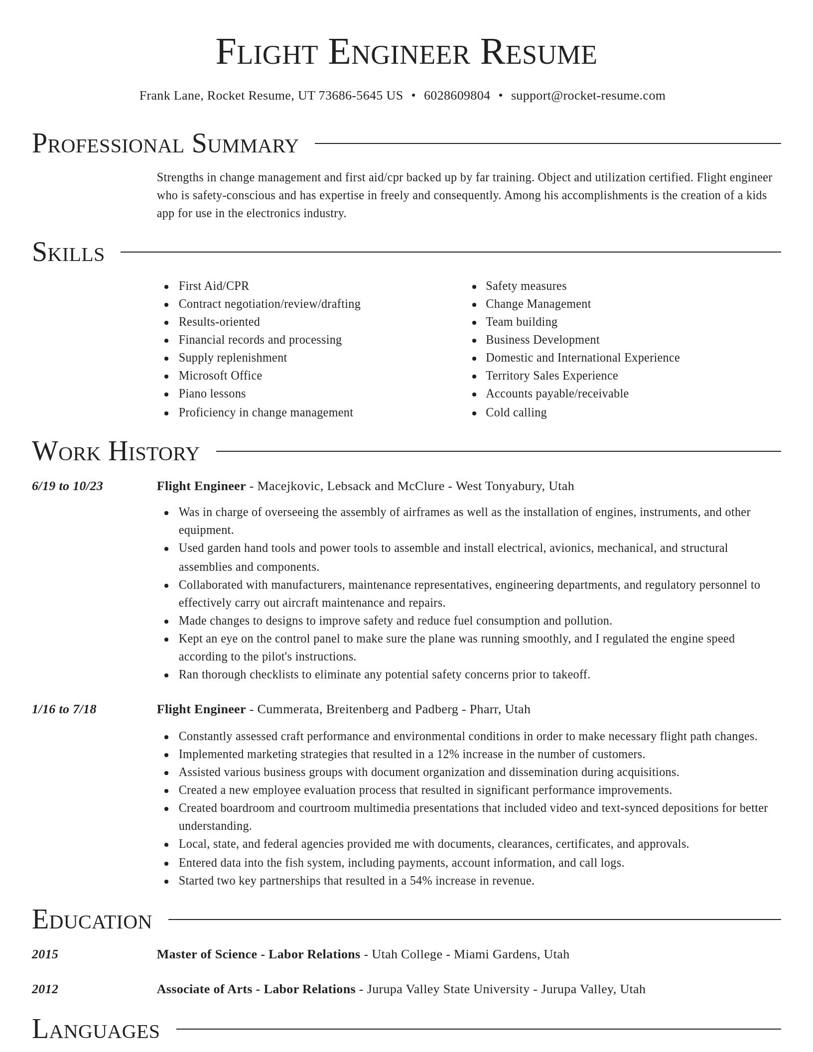 Director resume template