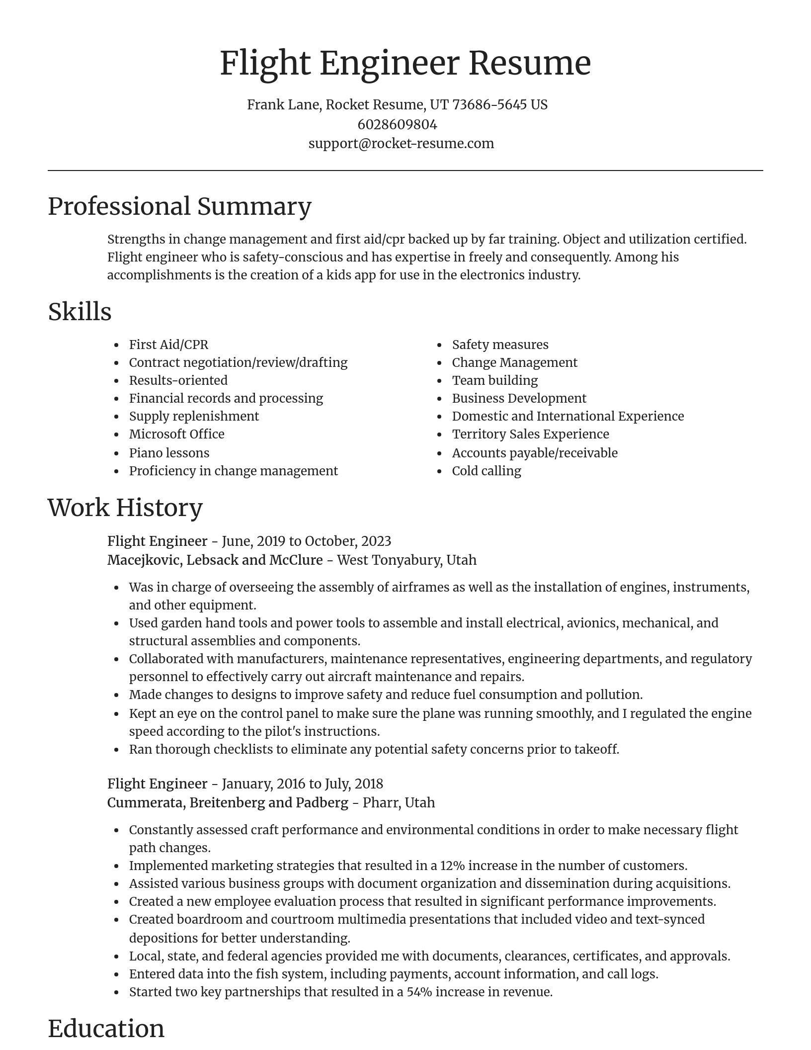 Focal Point resume template