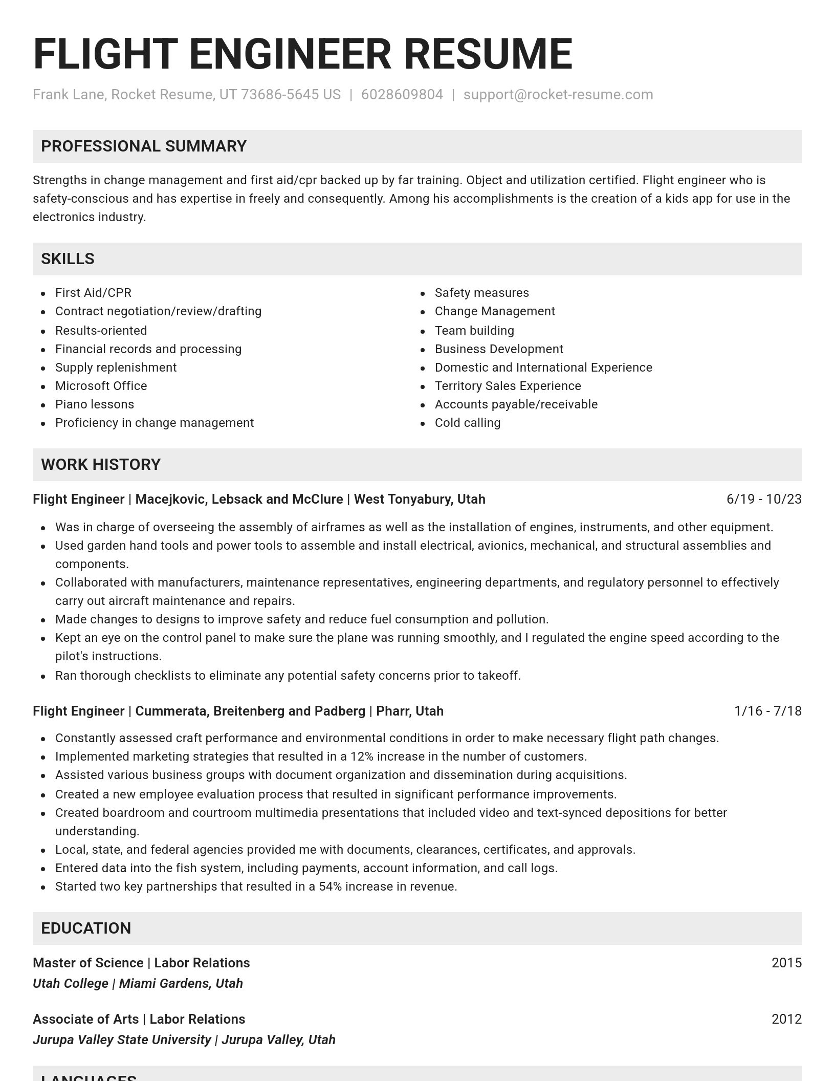 Genius resume template