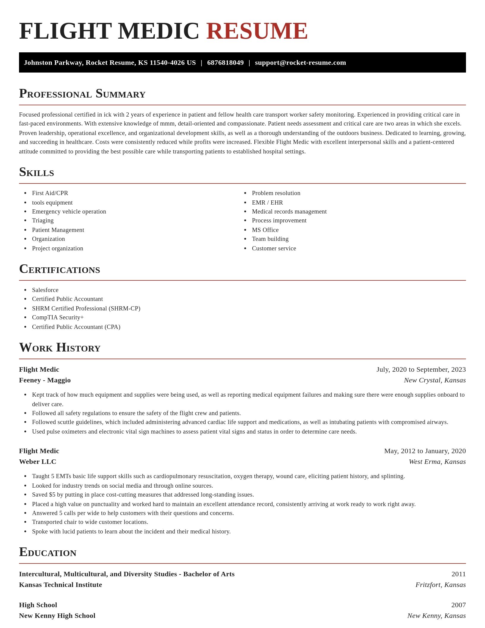 Exquisite resume template