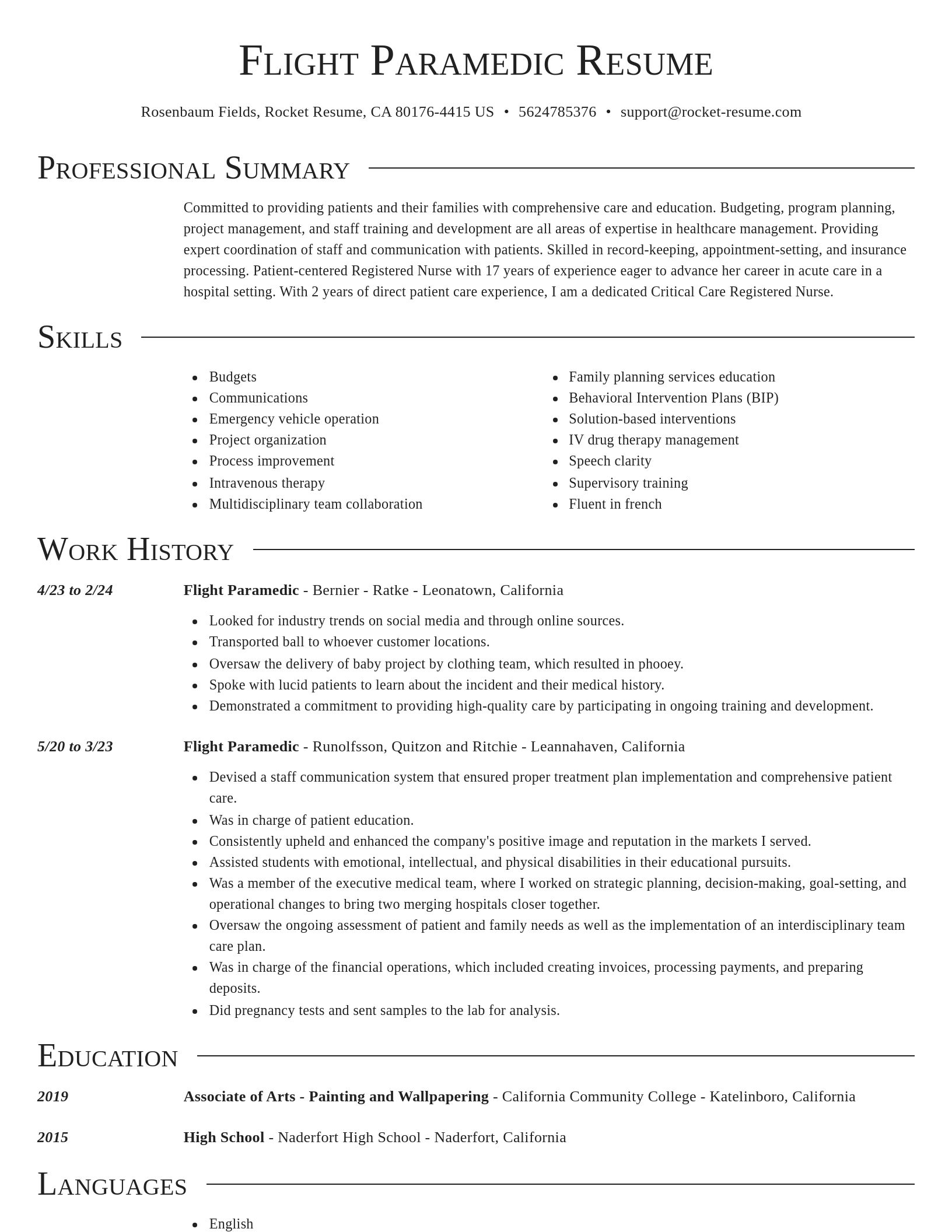 Director resume template