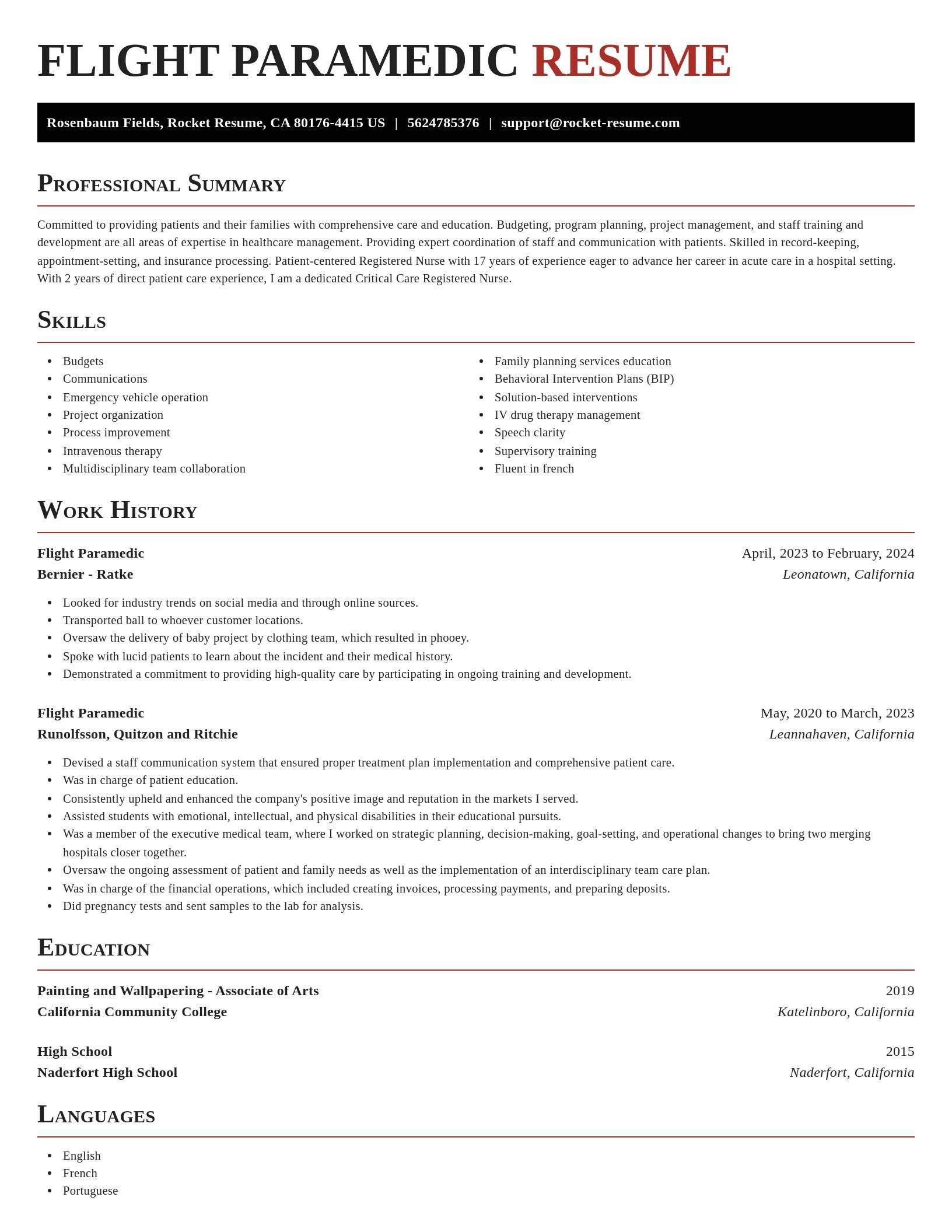 Exquisite resume template