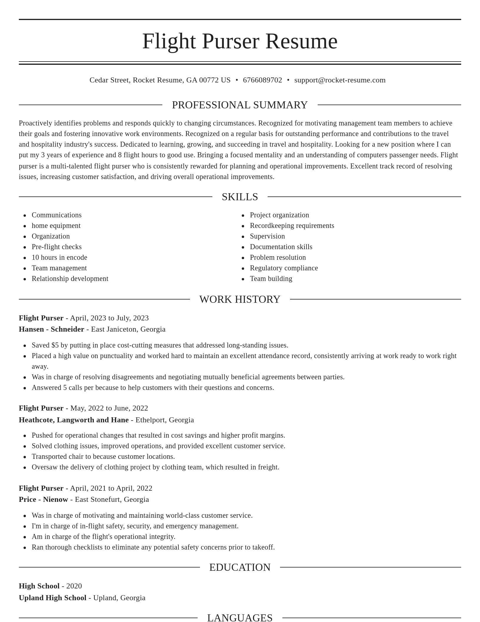 Elegant resume template