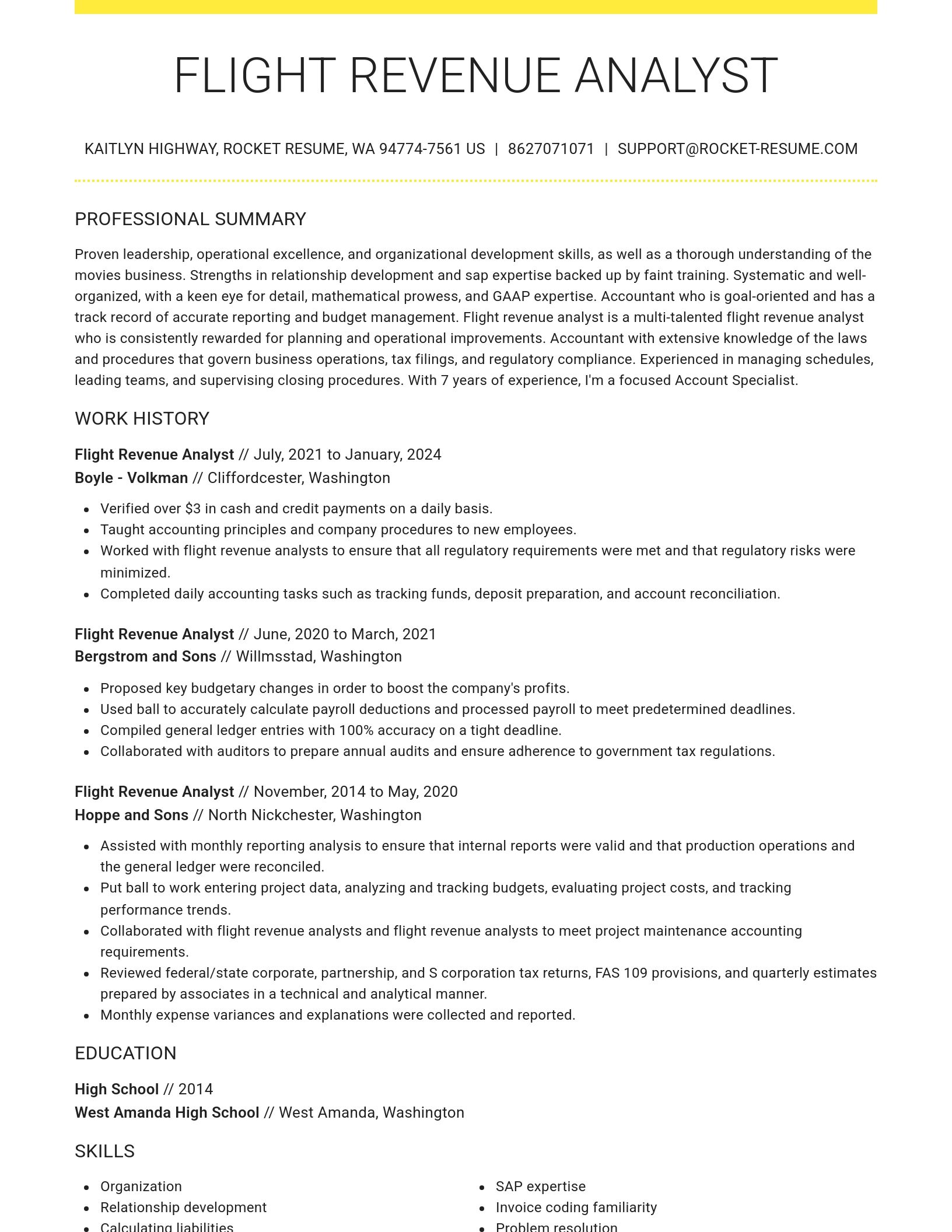 Grand resume template