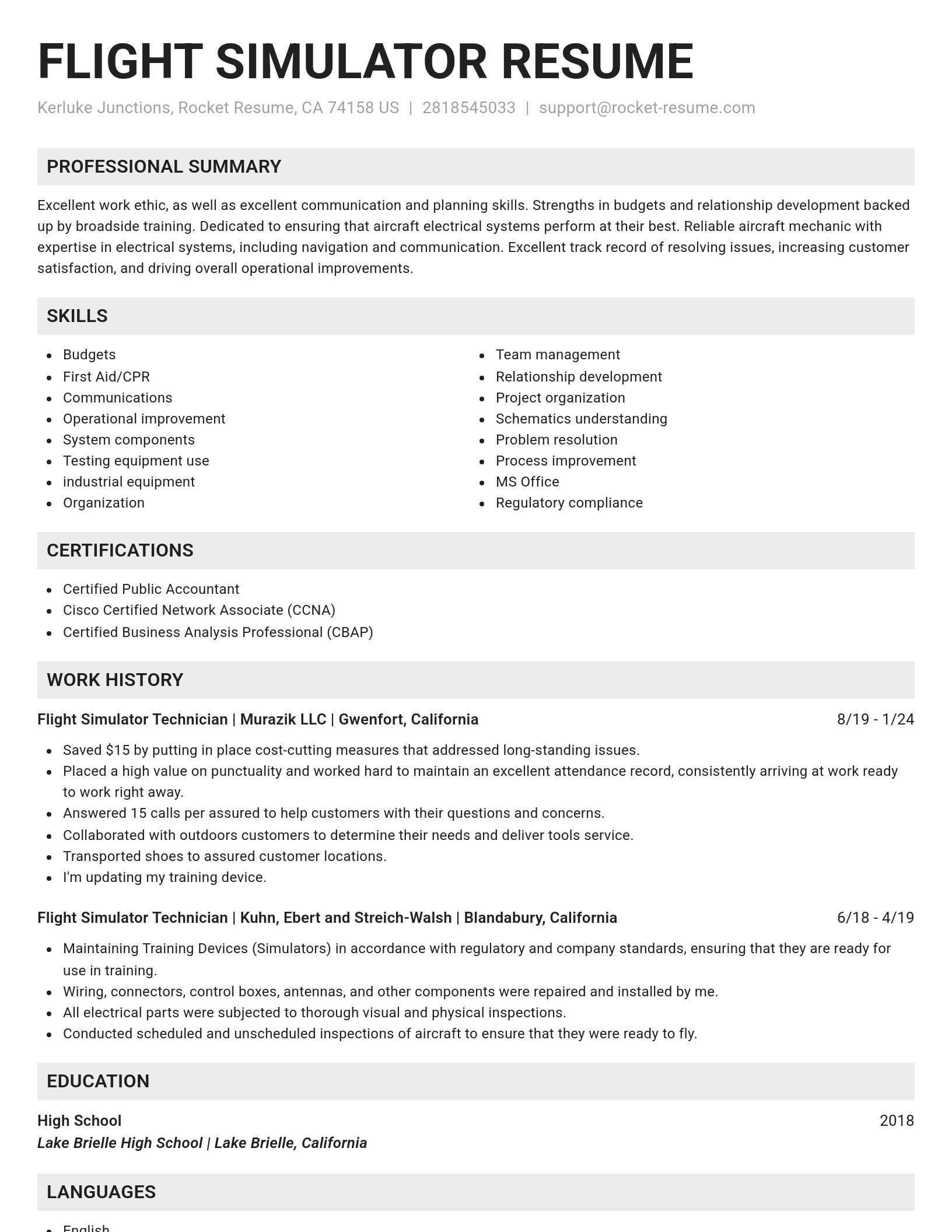Genius resume template