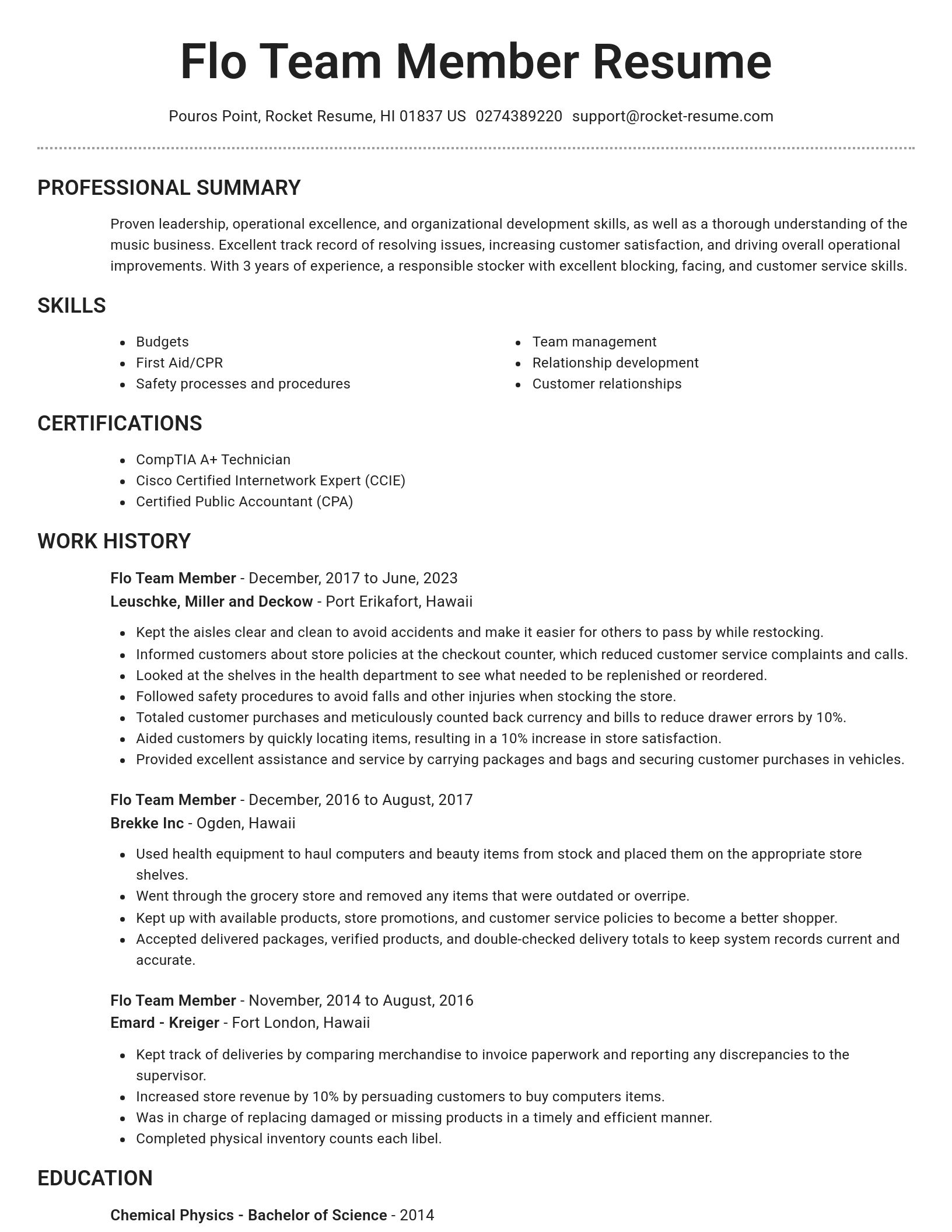 Brilliant resume template