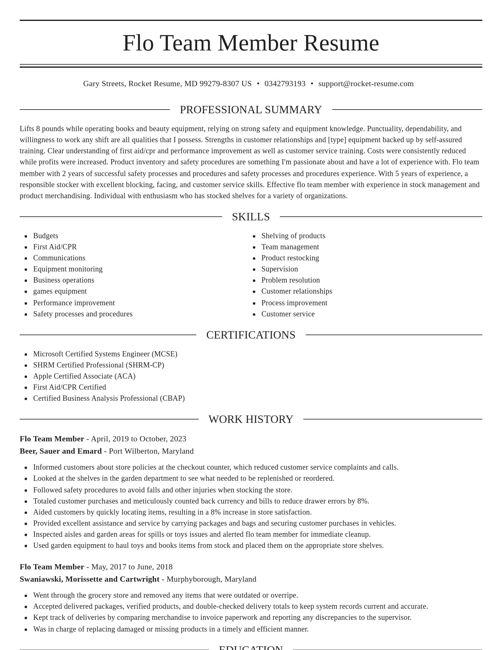 Elegant resume template