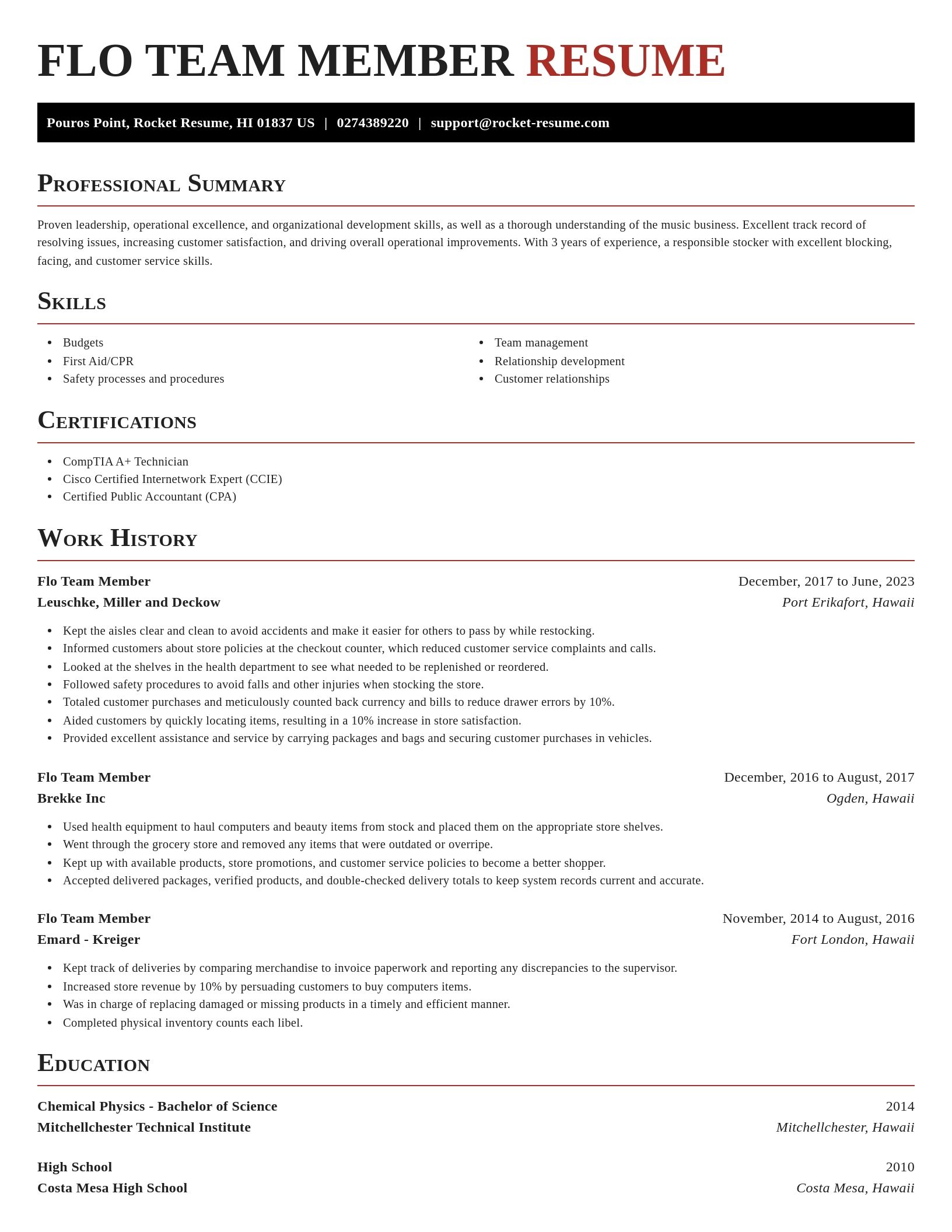 Exquisite resume template