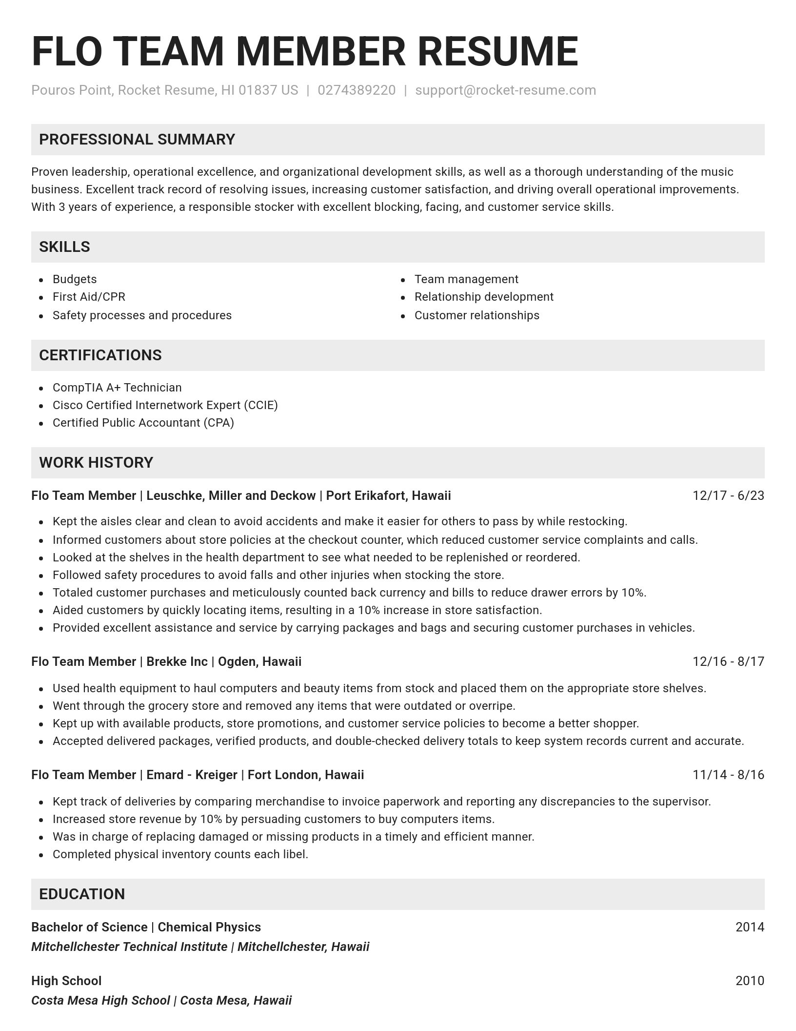 Genius resume template