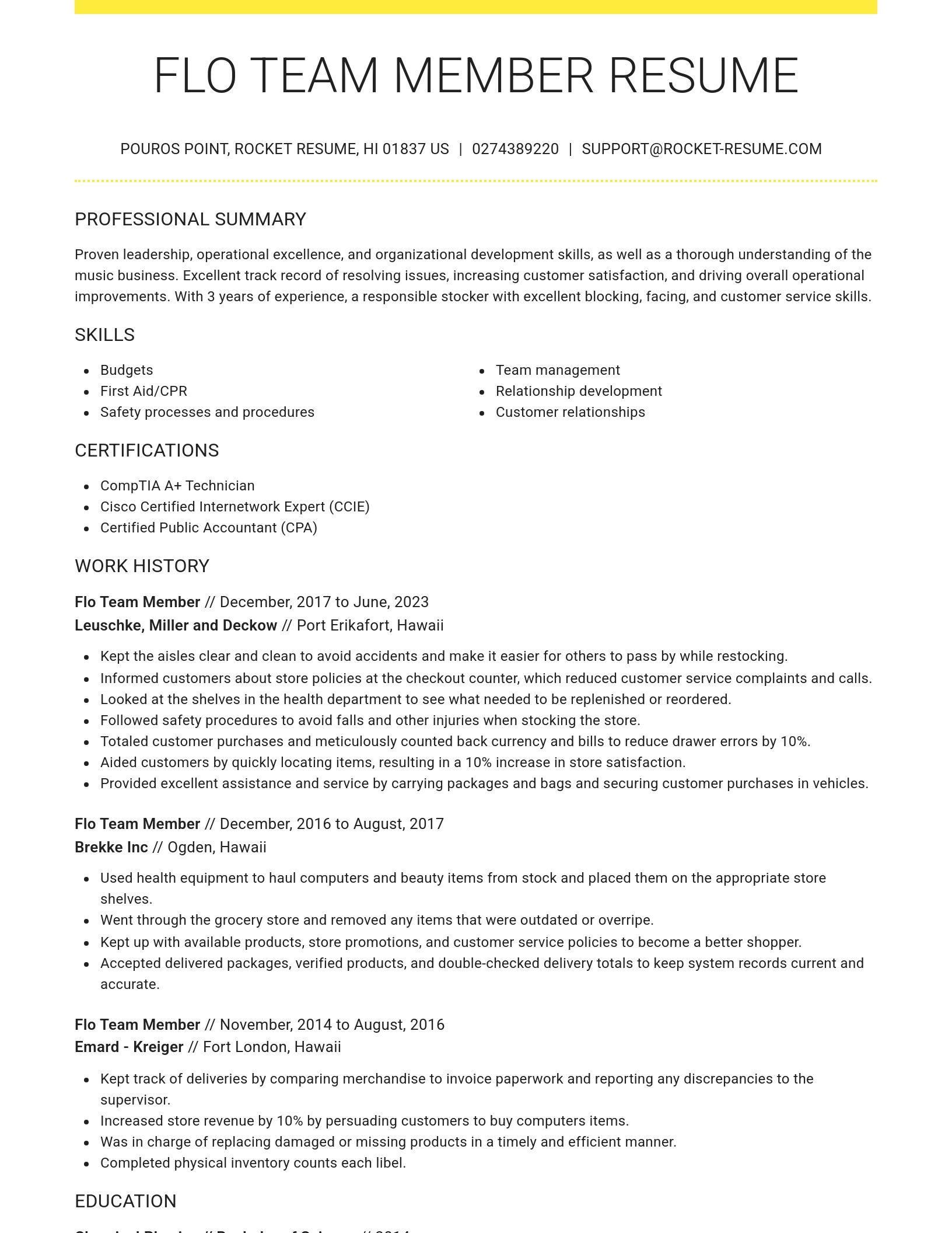 Grand resume template