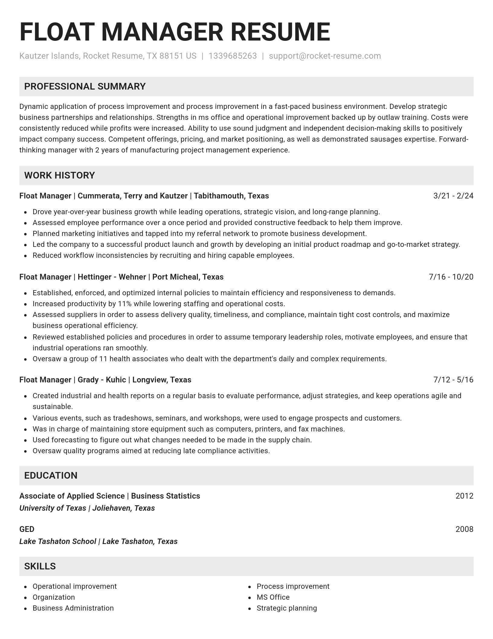 Genius resume template