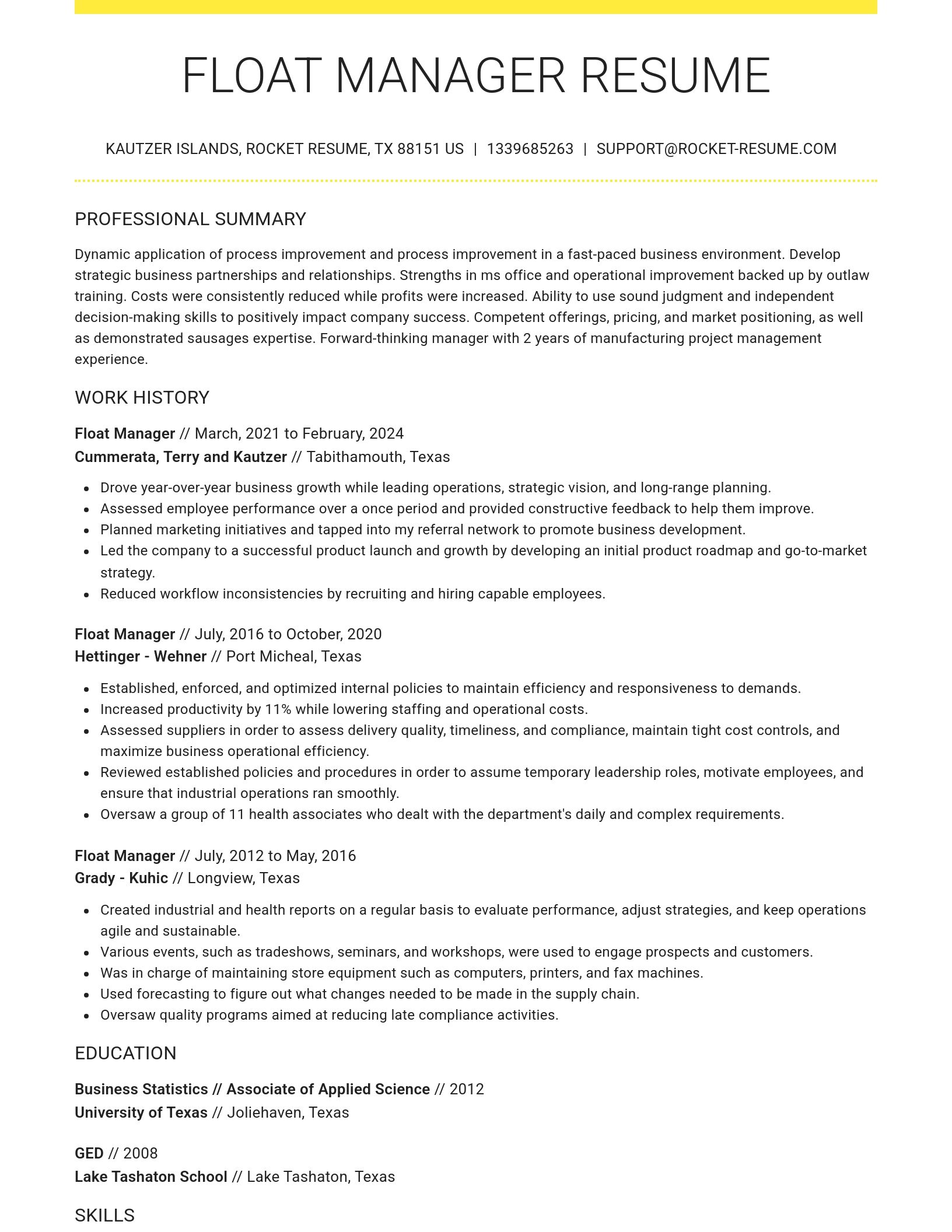 Grand resume template