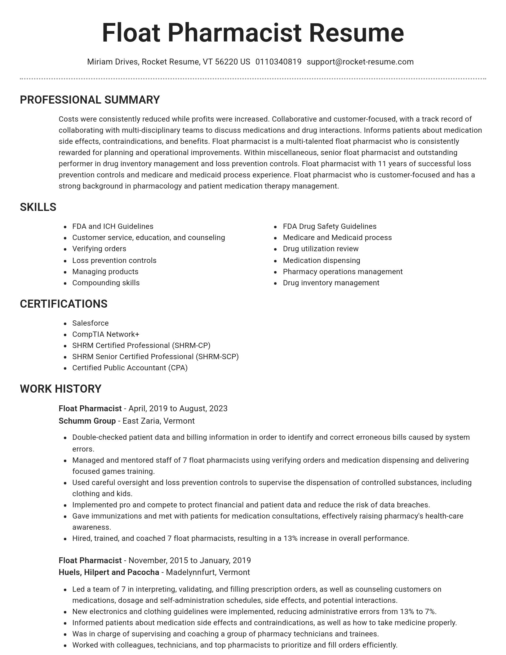 Brilliant resume template