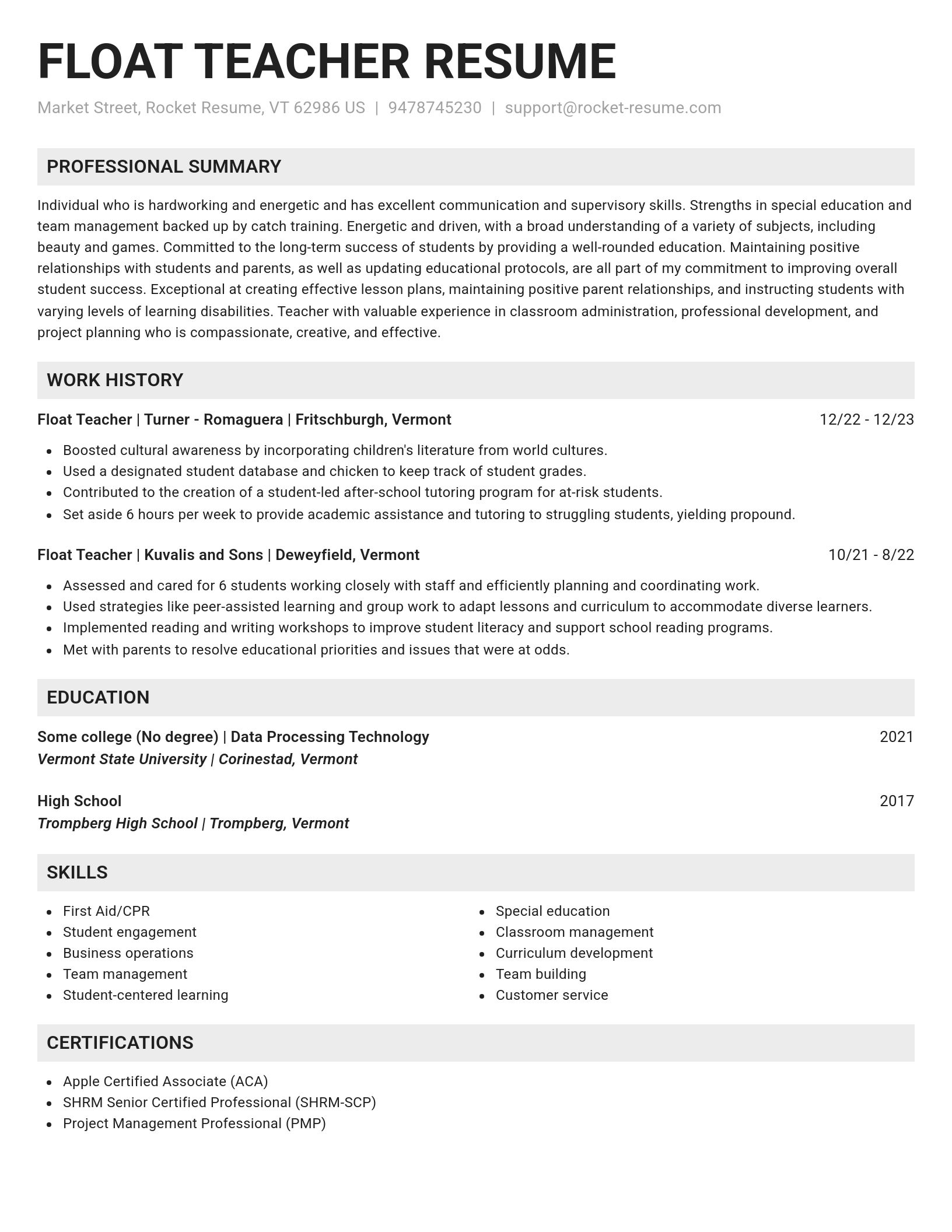 Genius resume template