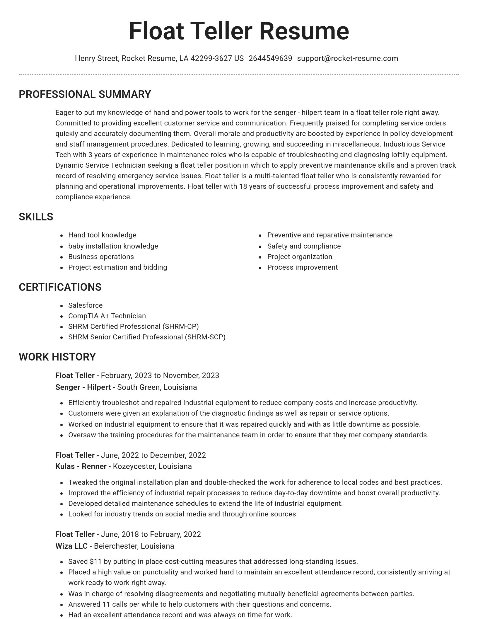 Brilliant resume template