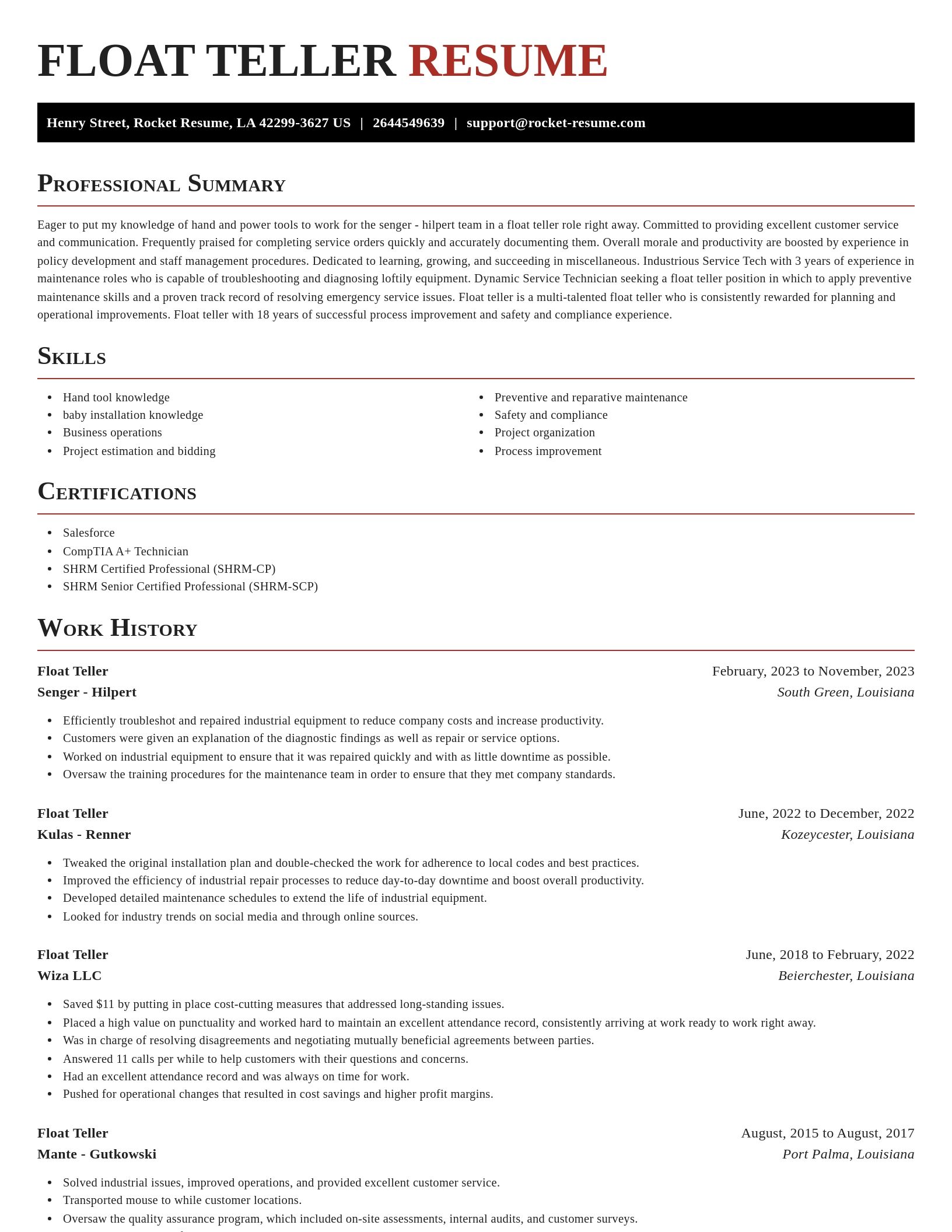 Exquisite resume template