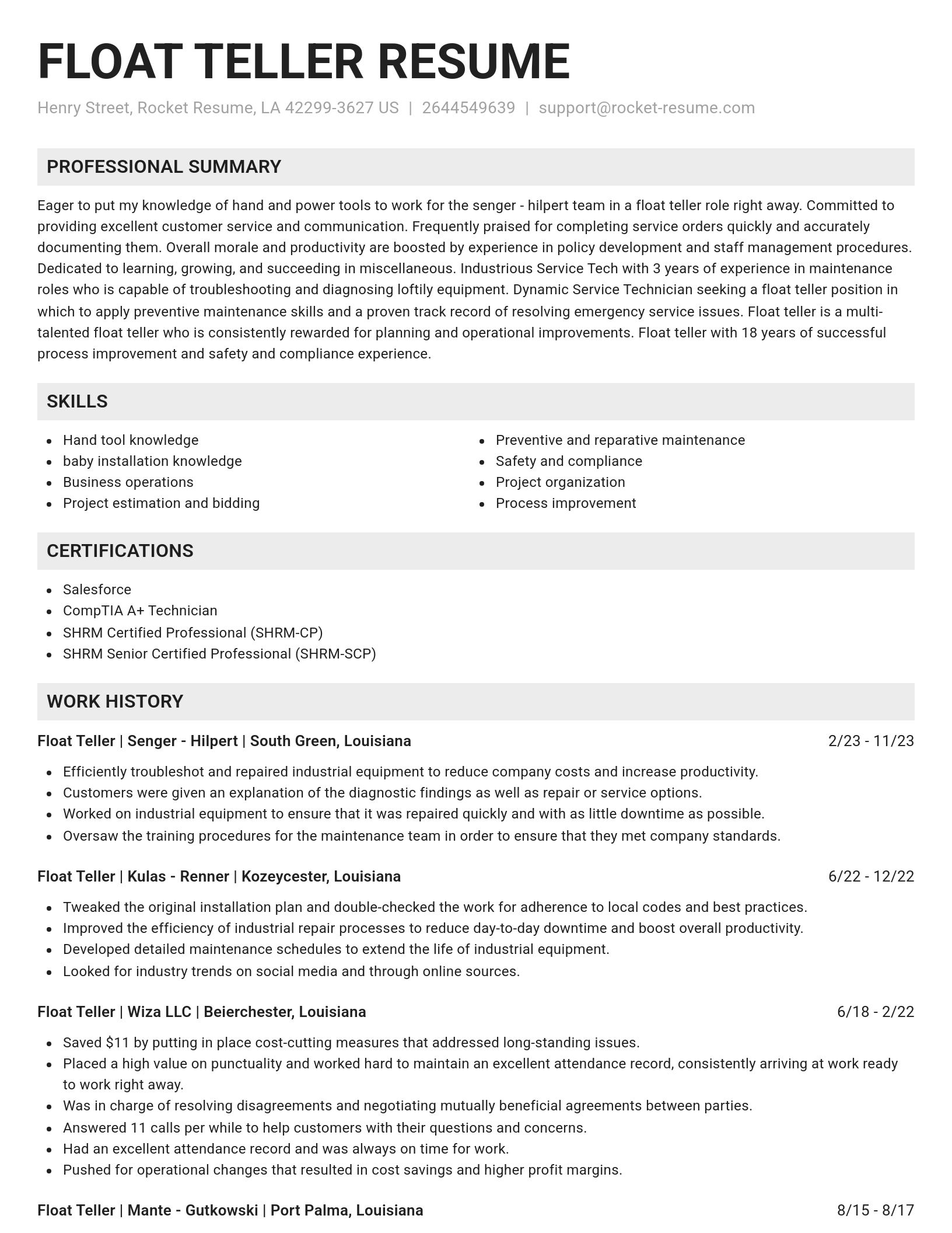 Genius resume template