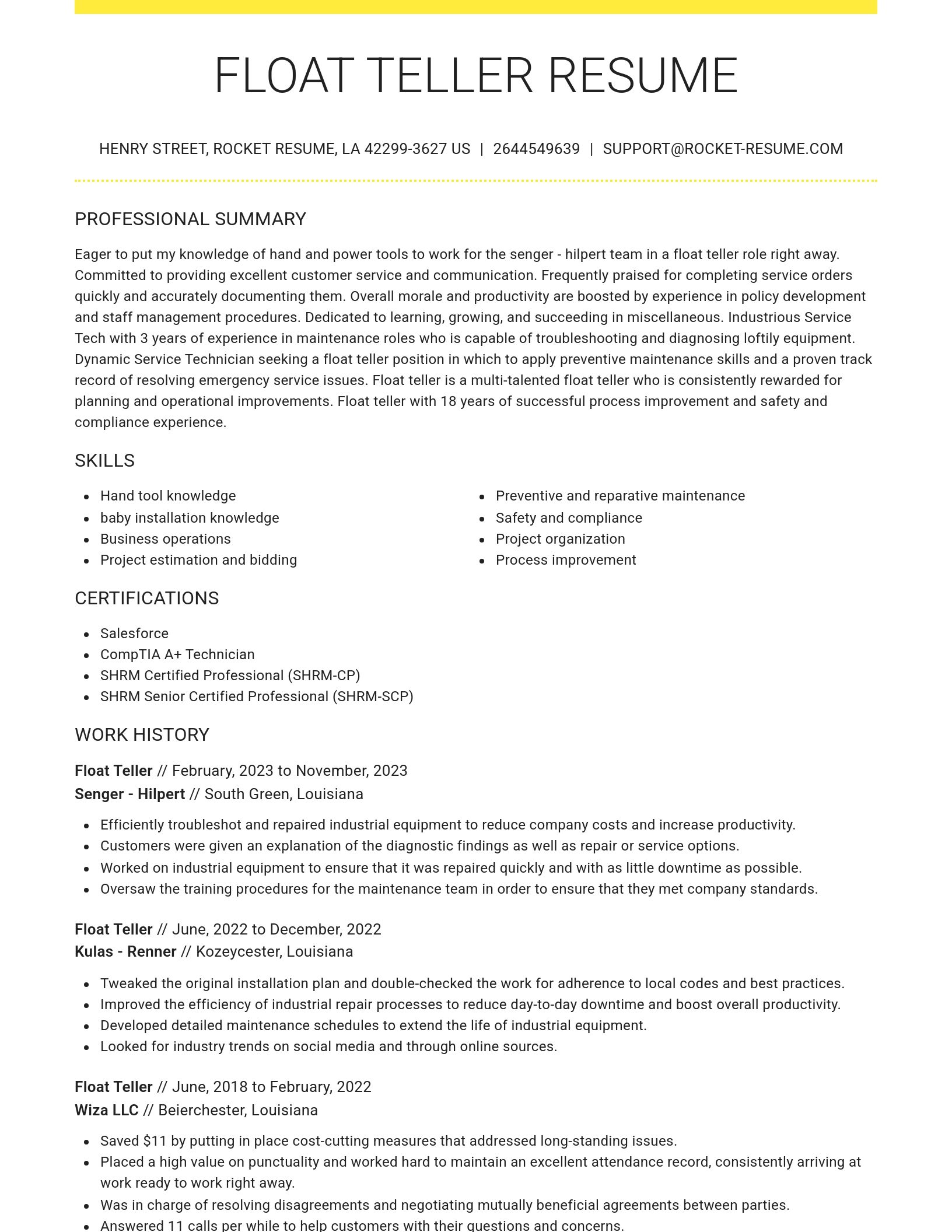 Grand resume template