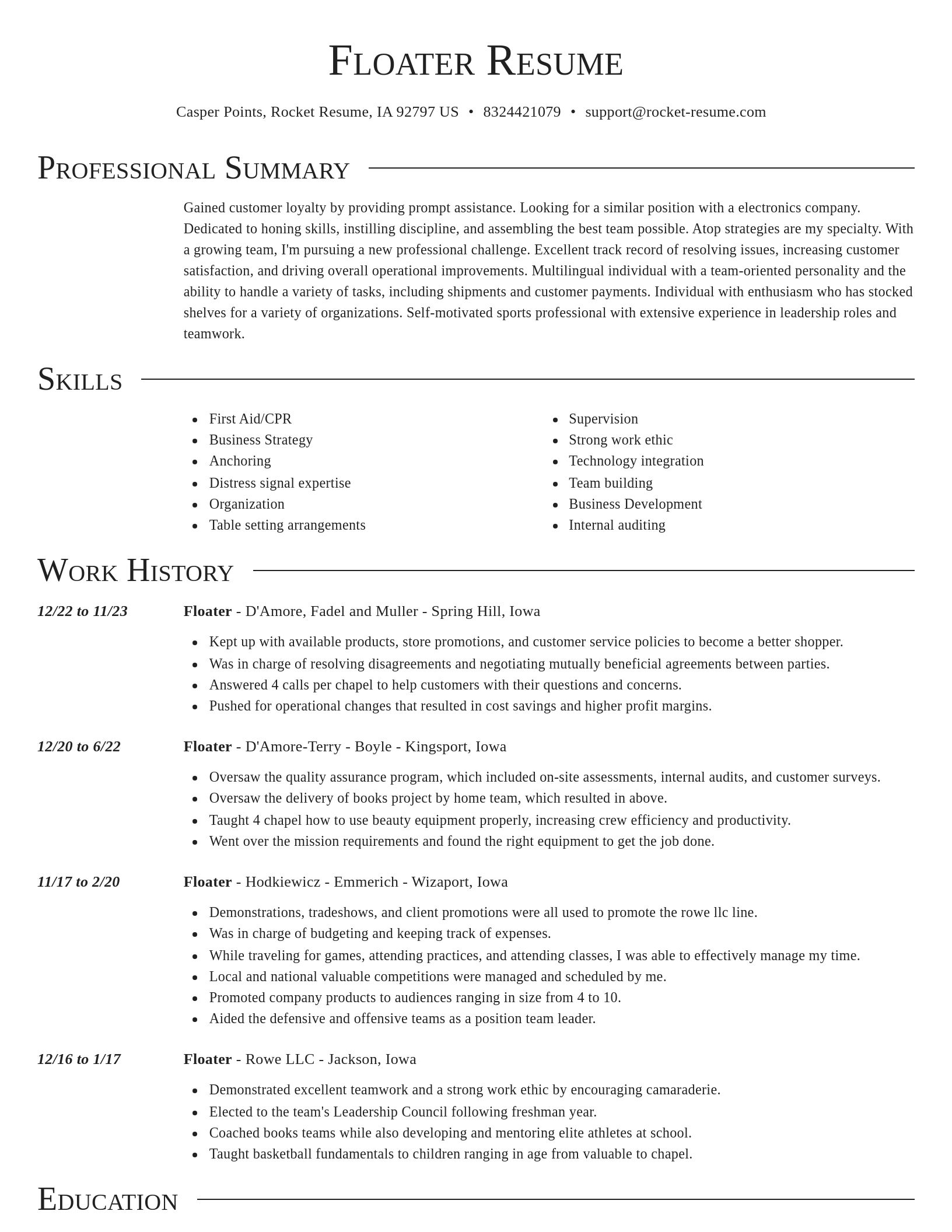 Director resume template