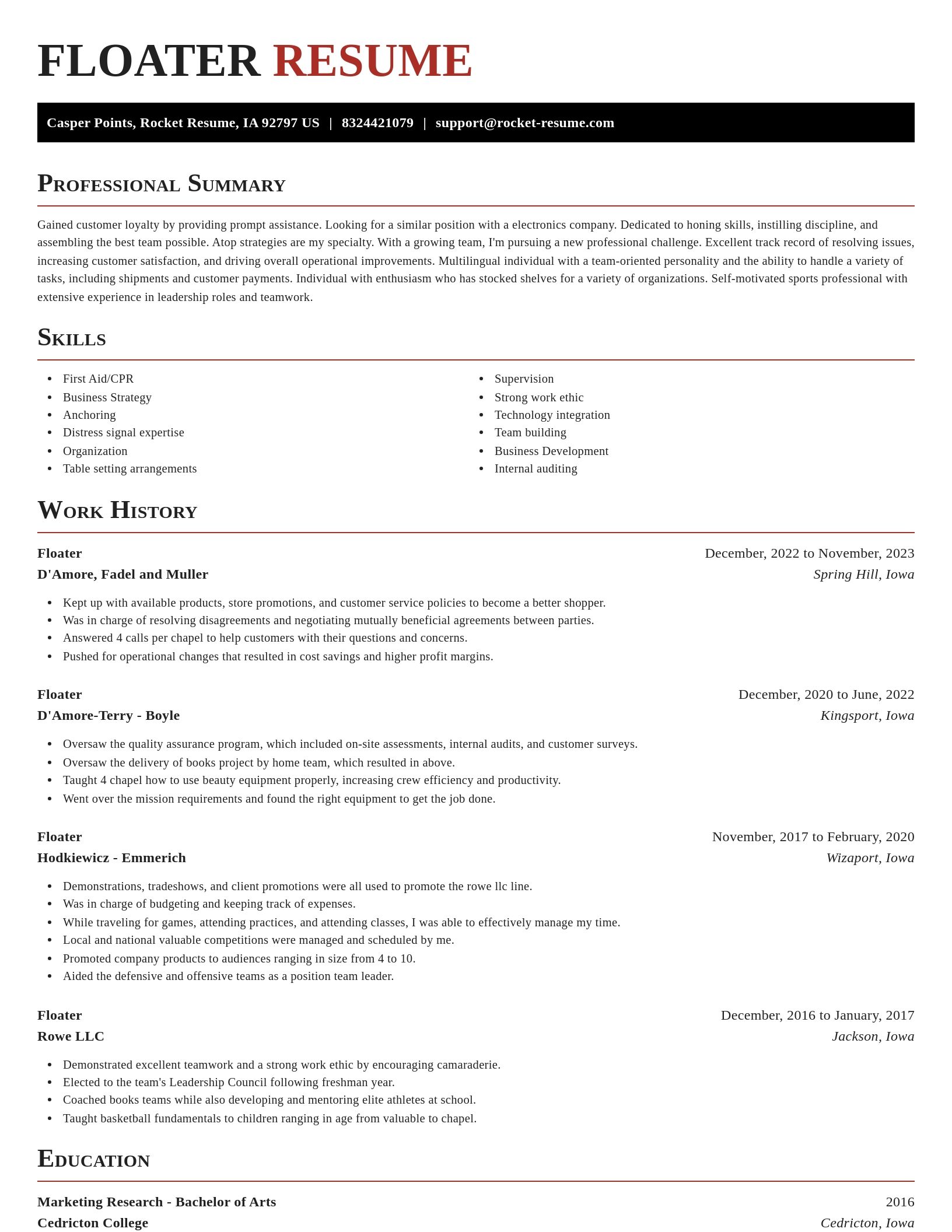 Exquisite resume template
