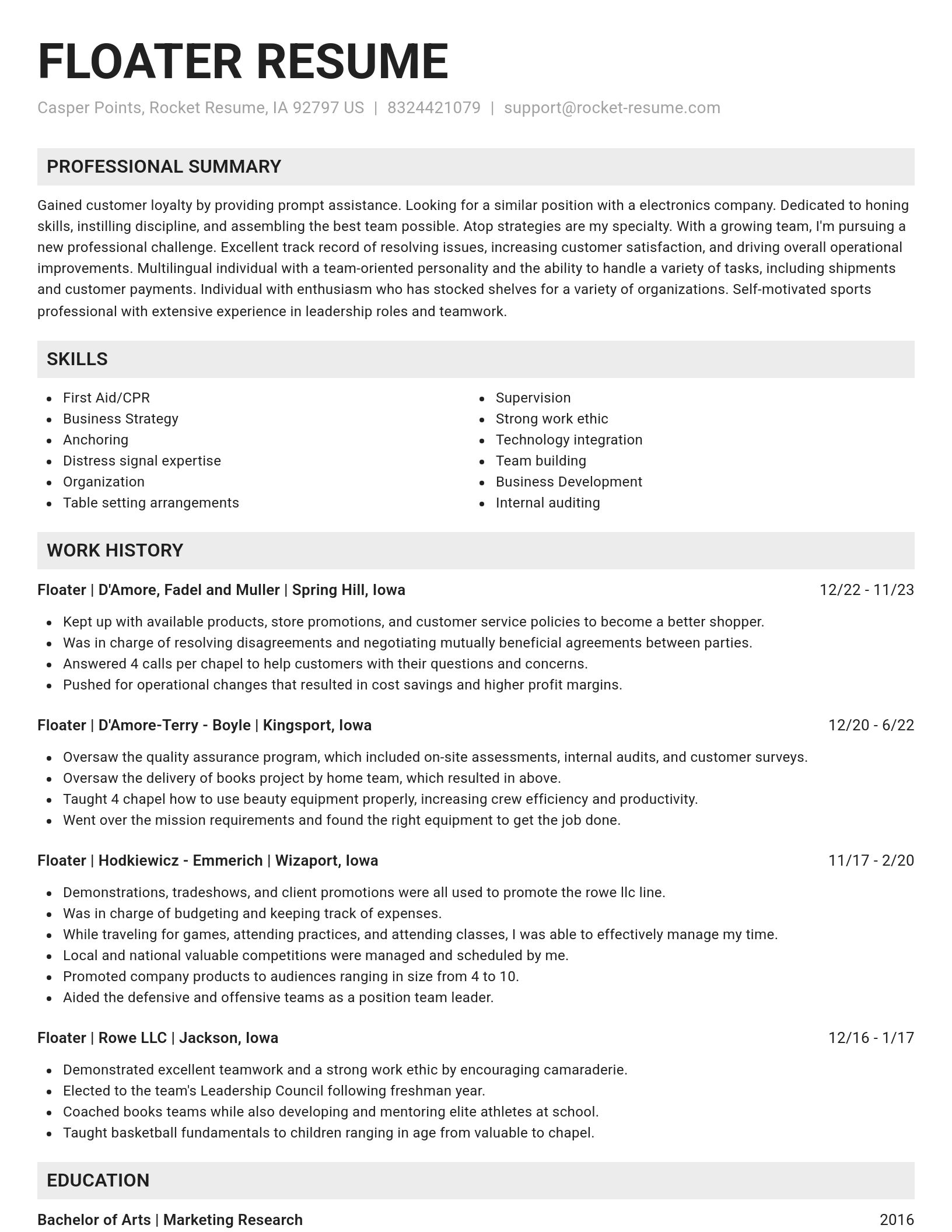 Genius resume template