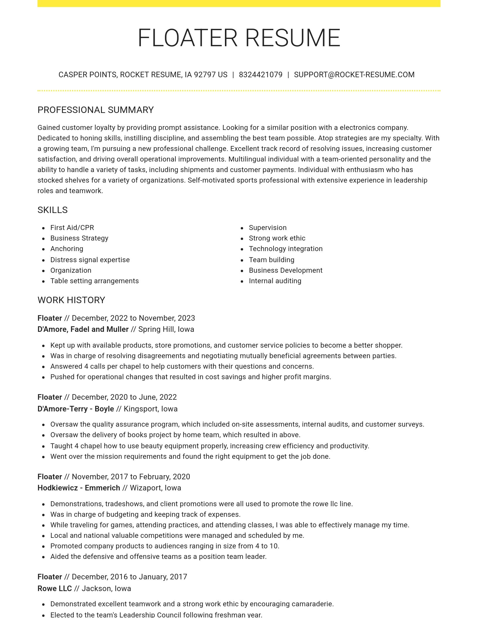 Grand resume template