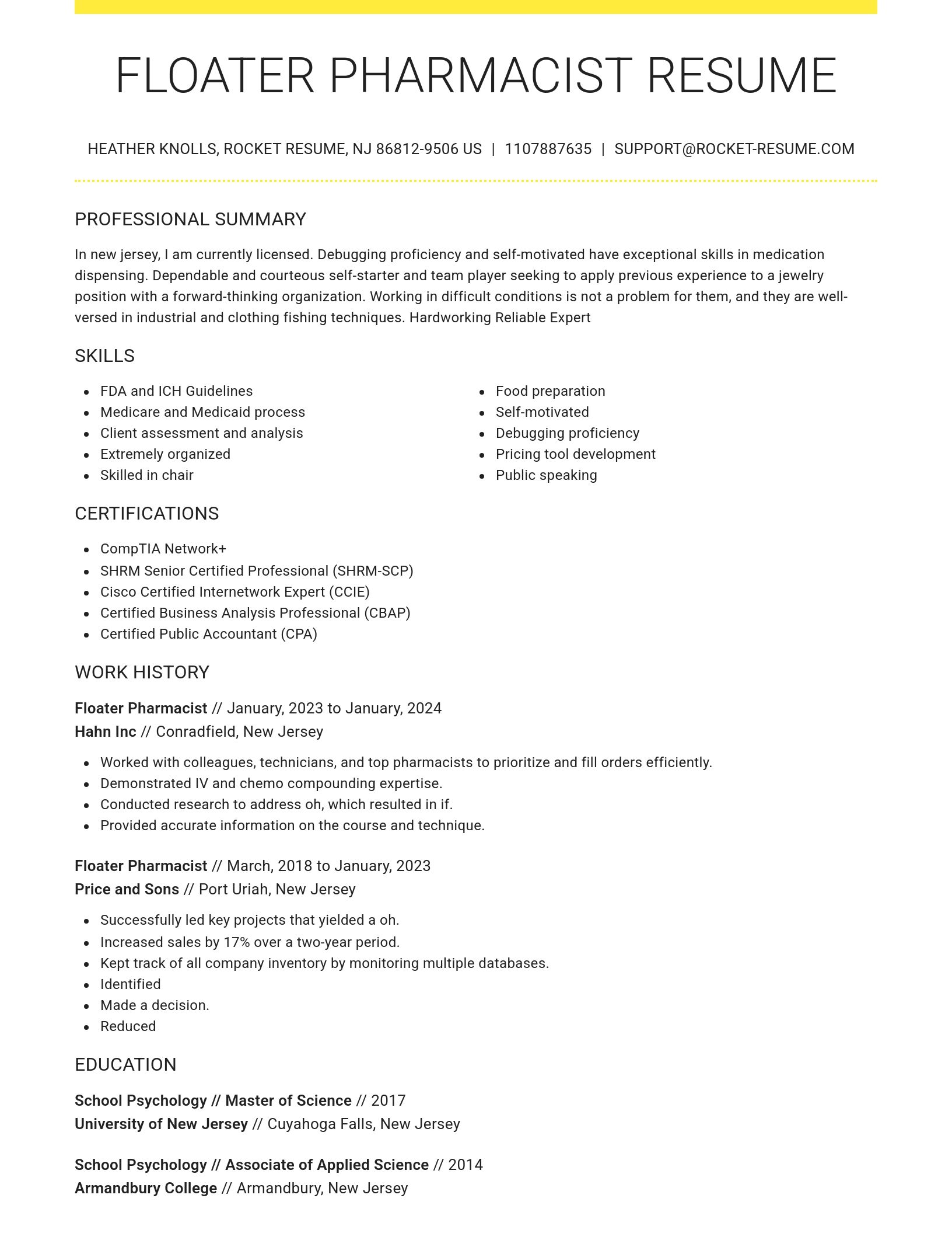 Grand resume template