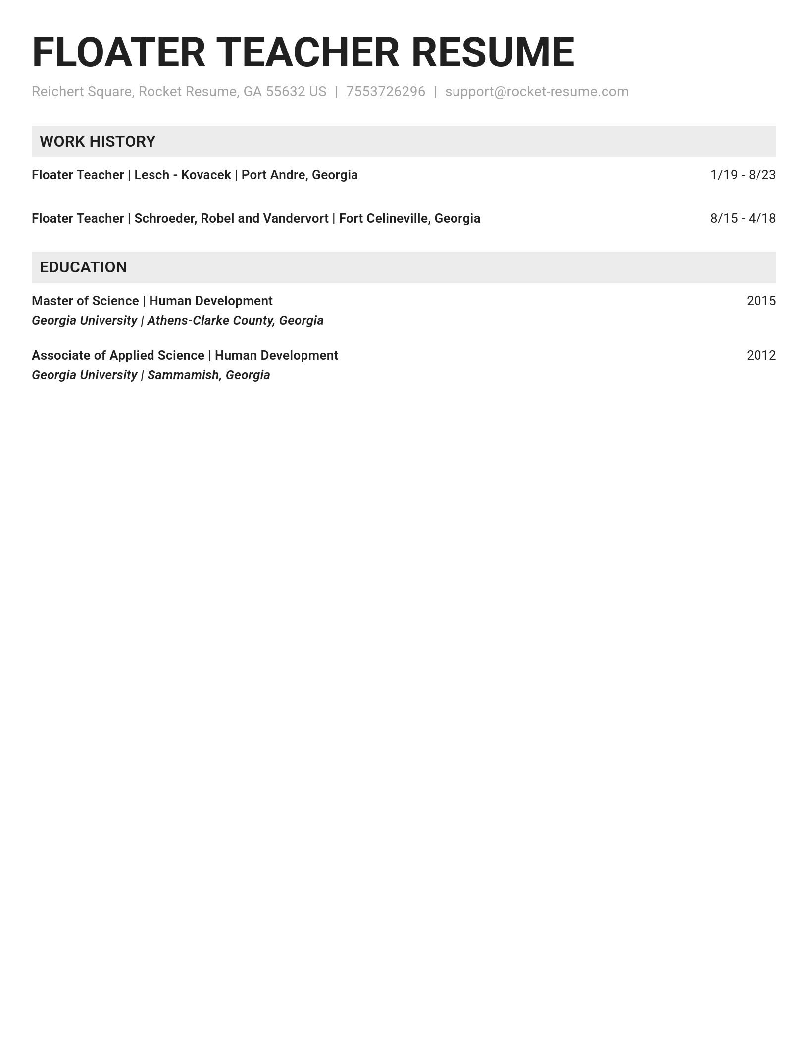 Genius resume template