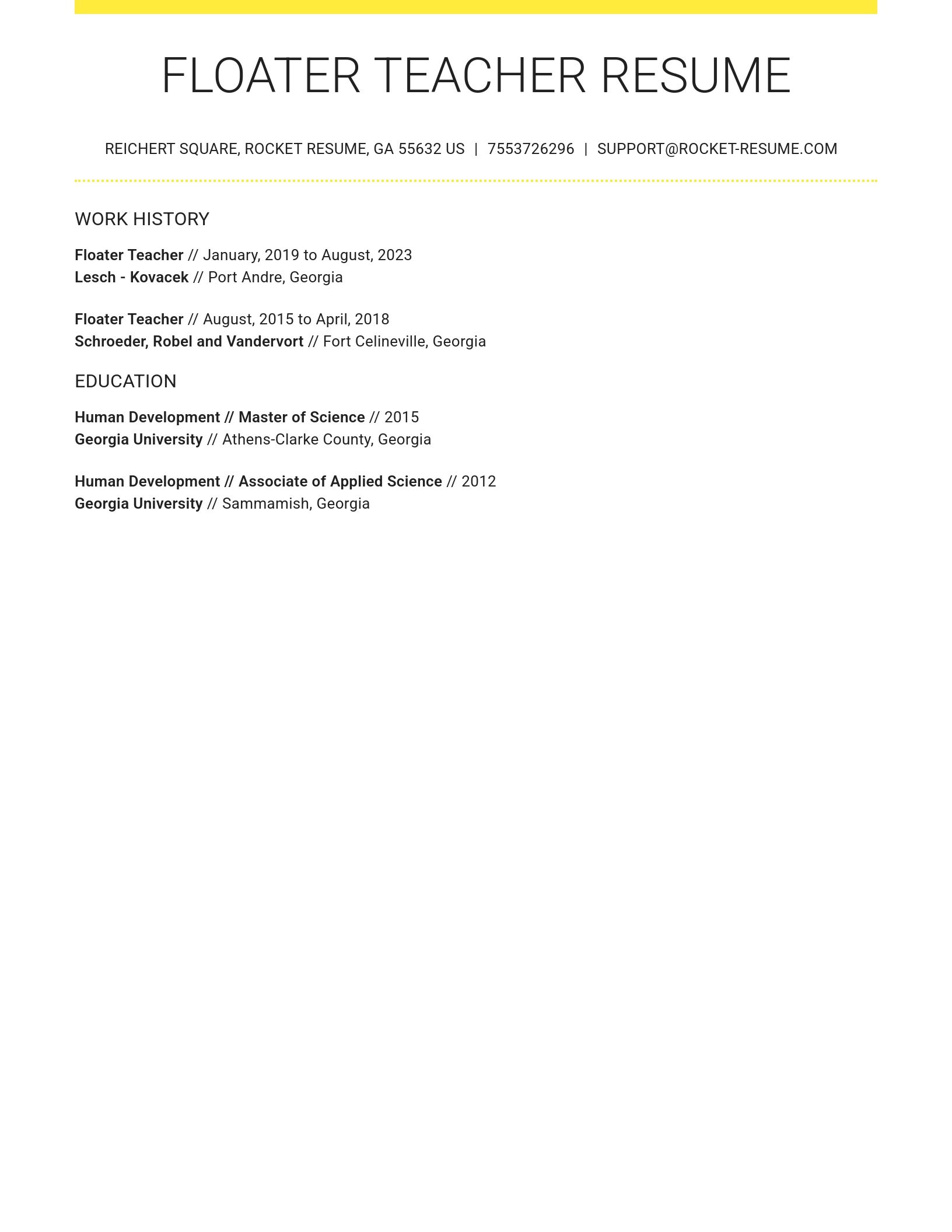Grand resume template