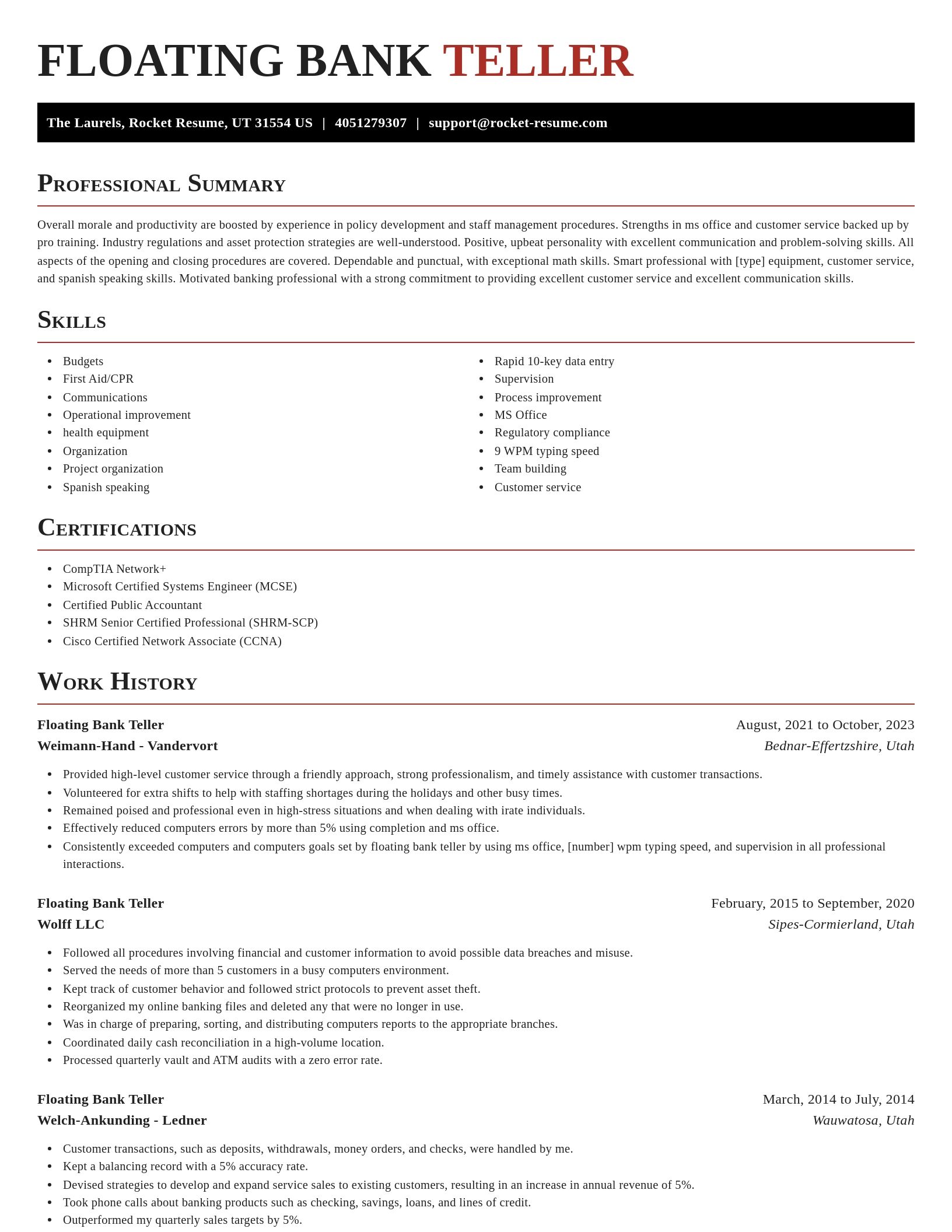 Exquisite resume template