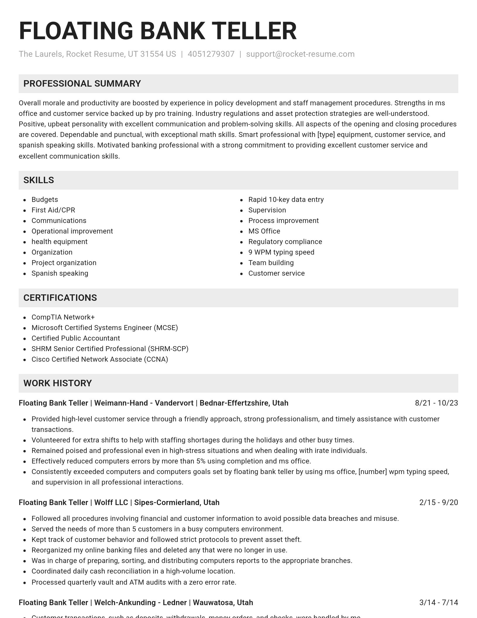 Genius resume template