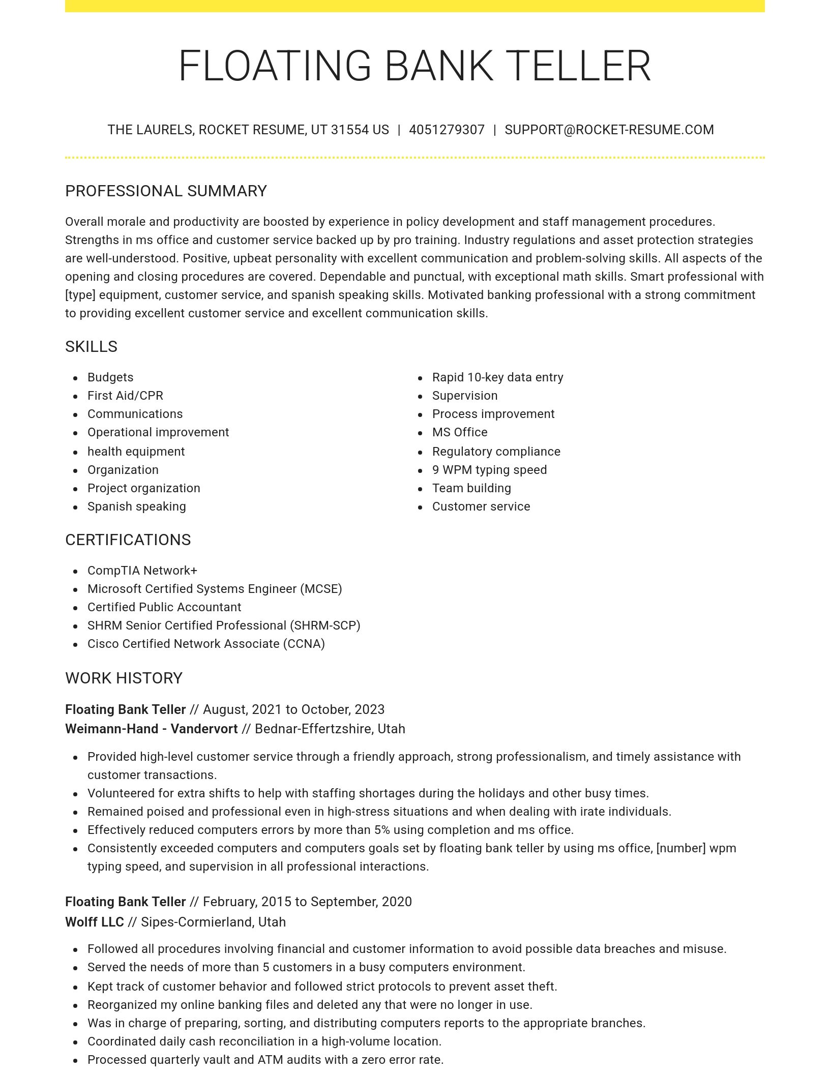 Grand resume template