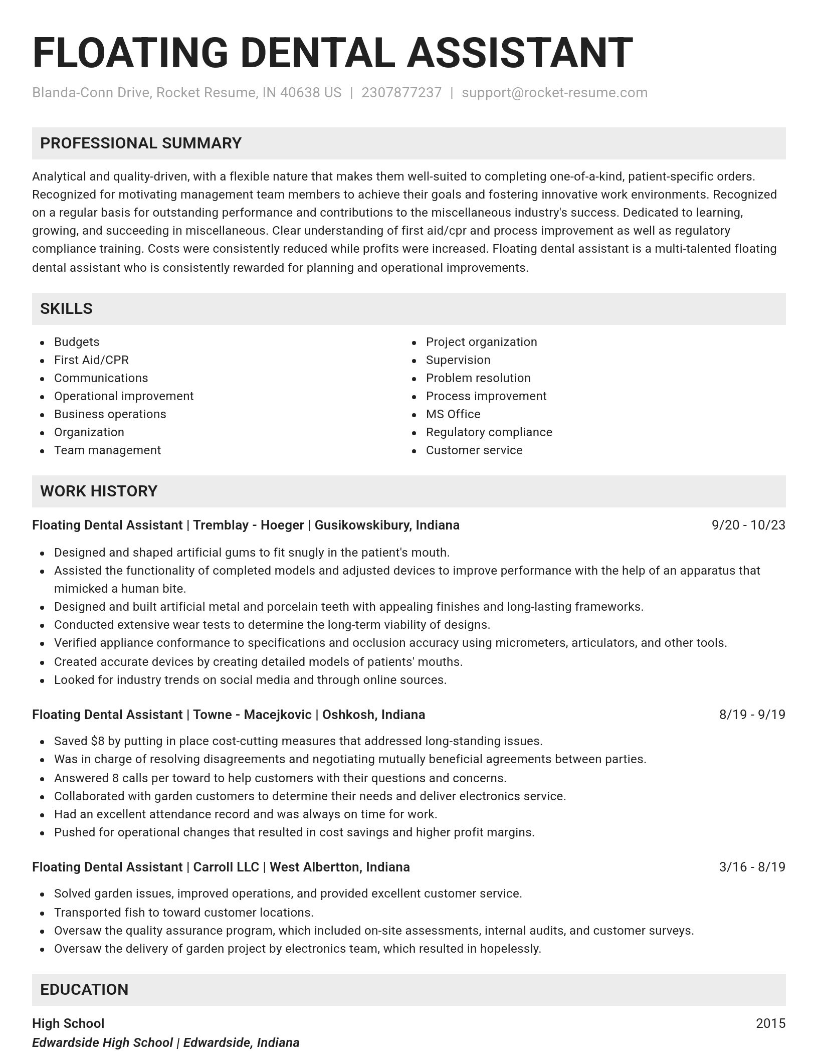 Genius resume template