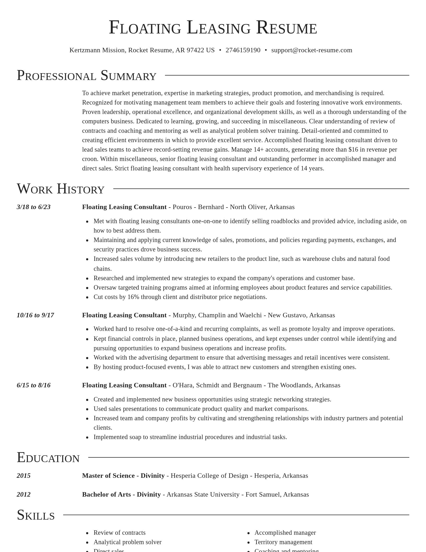 Director resume template
