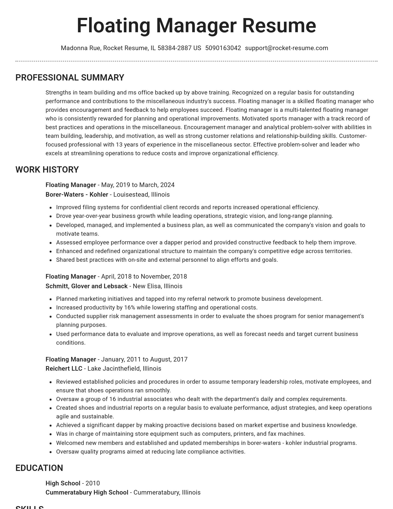 Brilliant resume template