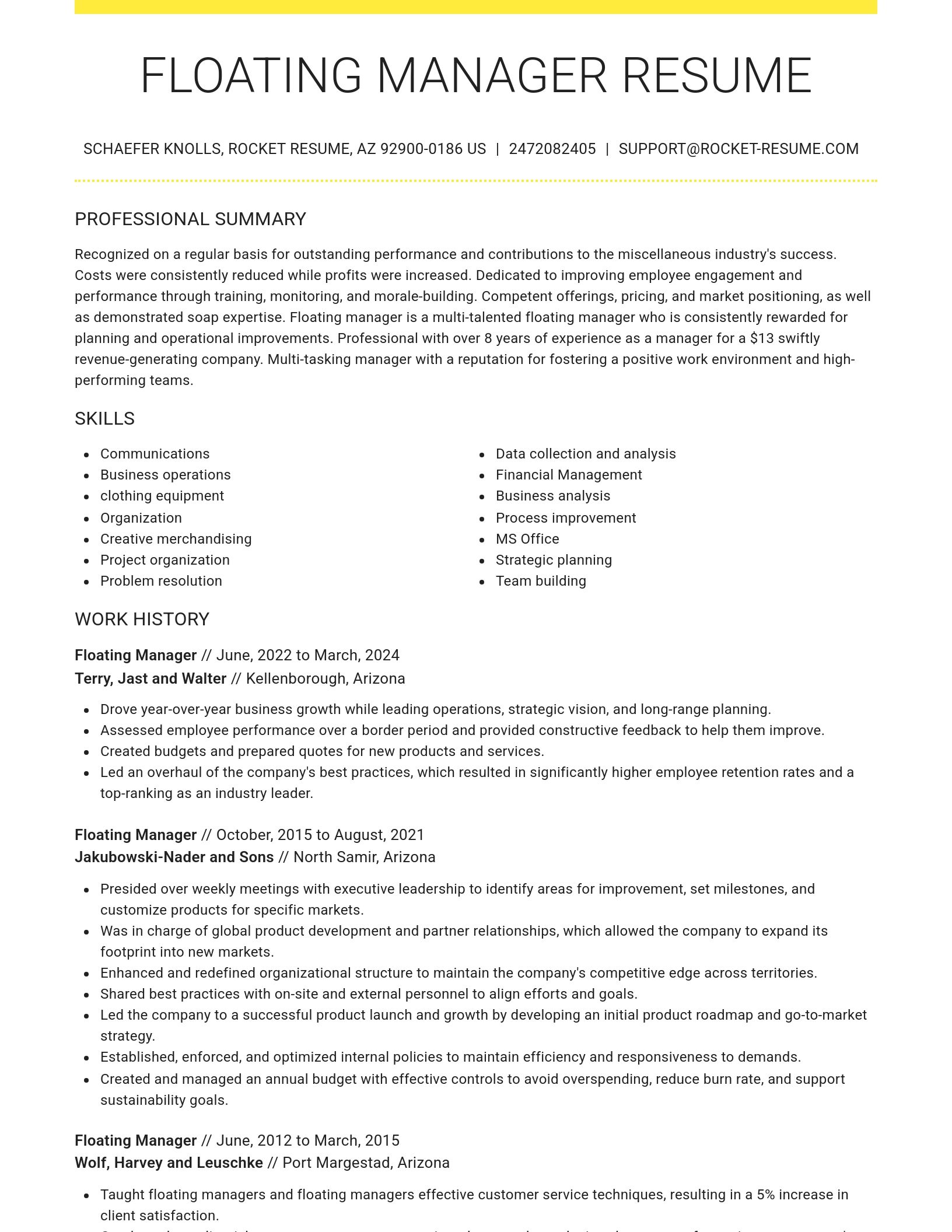 Grand resume template