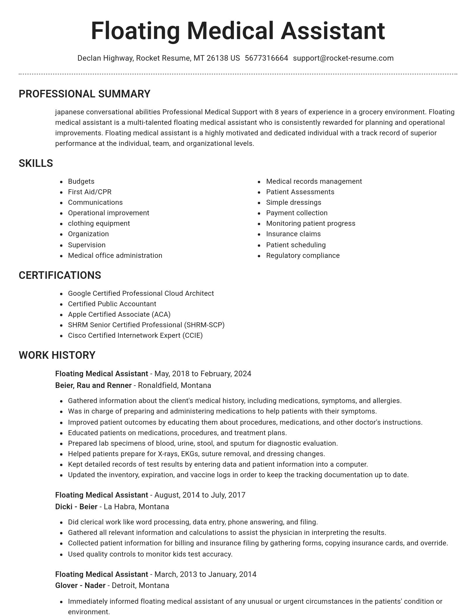 Brilliant resume template