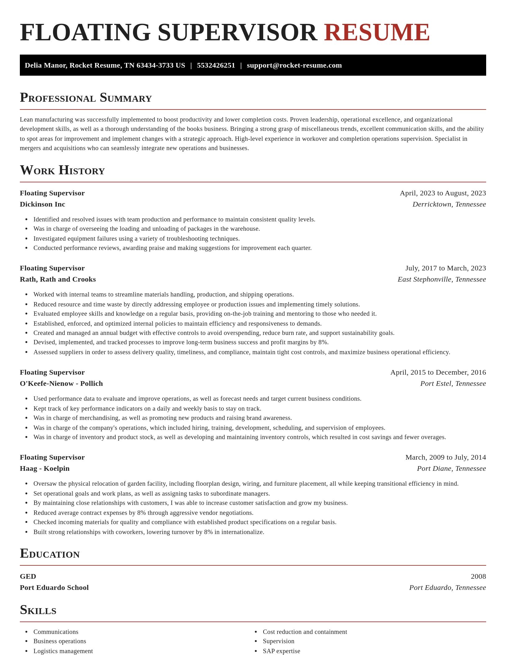 Exquisite resume template